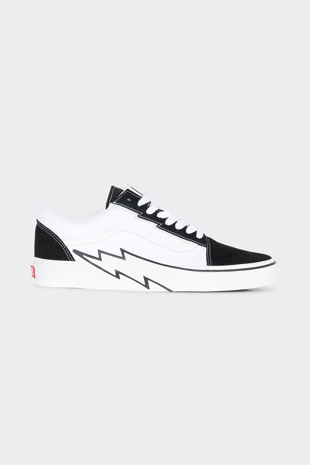 Mens black leather old skool vans on sale