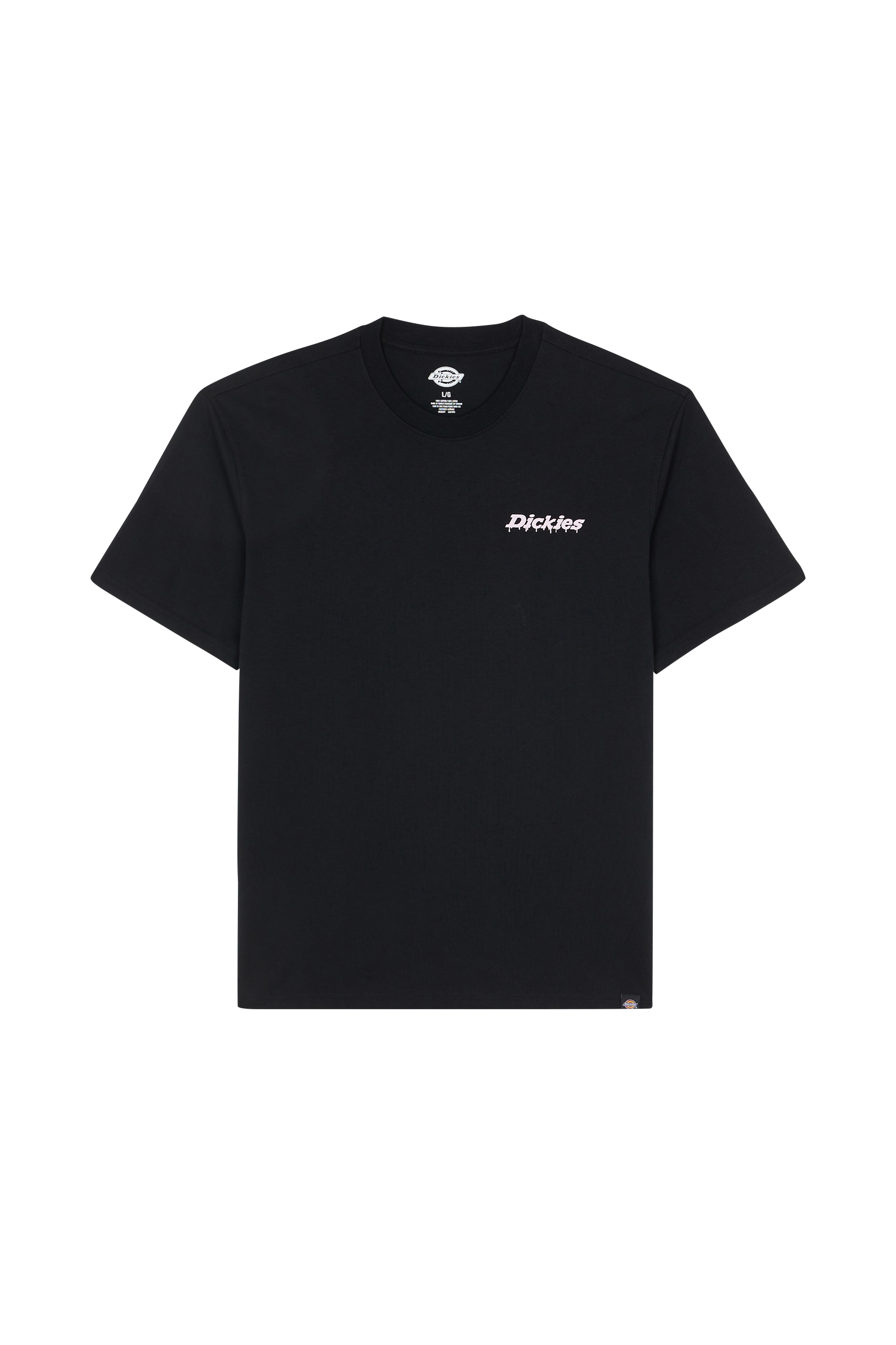 Regular-fit round-neck cotton T-shirt Black
