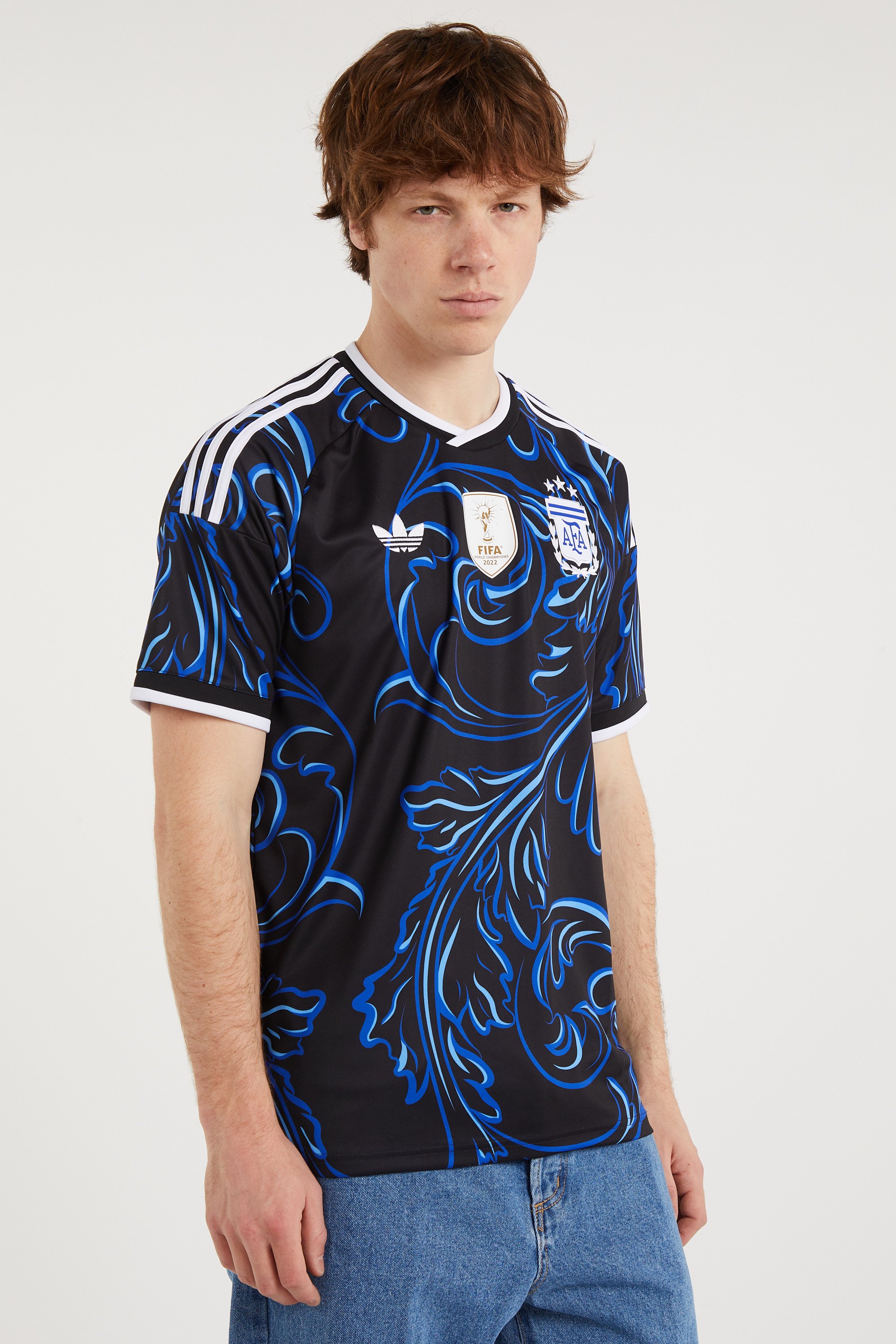 Regular-fit round-neck cotton T-shirt Black