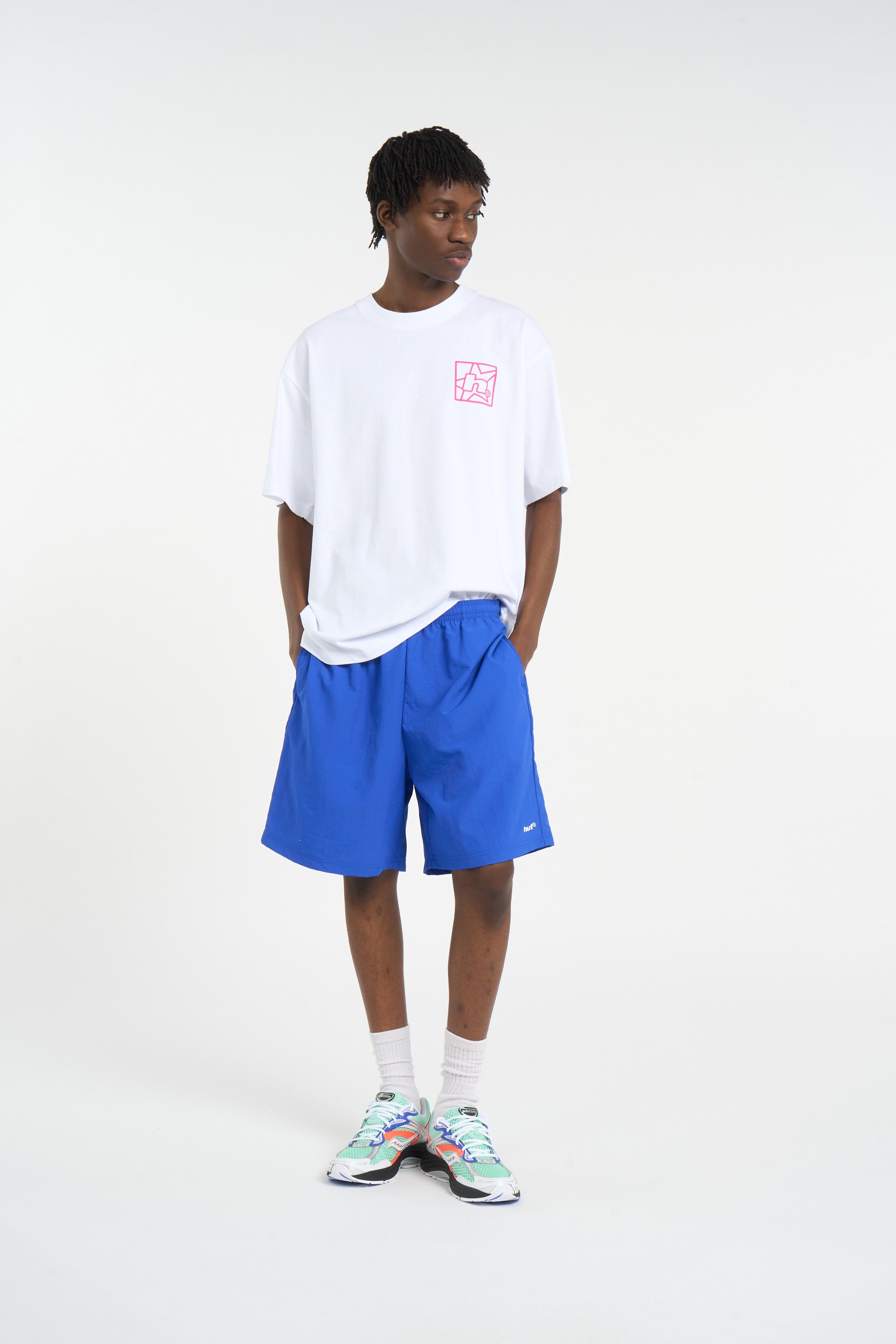 Regular-fit round-neck cotton T-shirt | White HUF Men