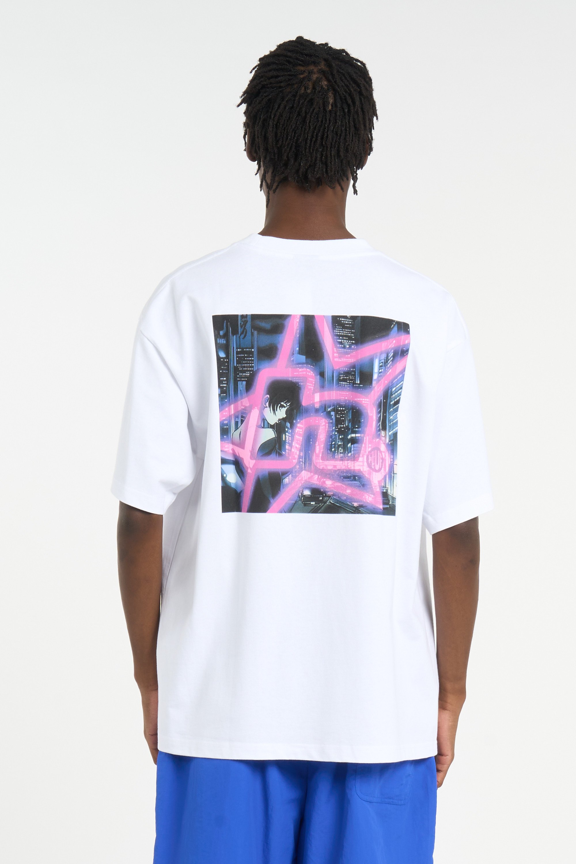 Regular-fit round-neck cotton T-shirt | White HUF Men