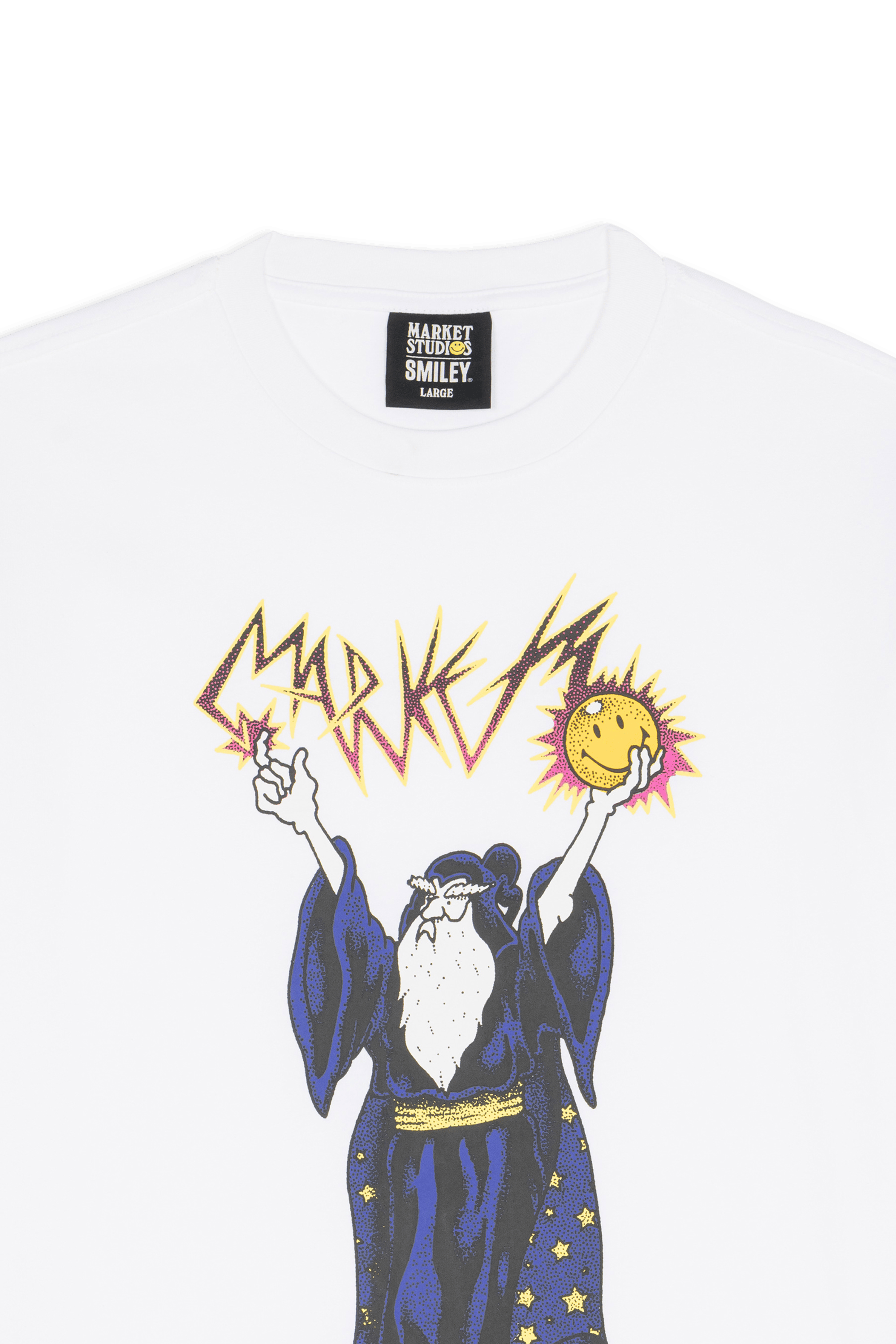 Regular-fit round-neck cotton T-shirt | White MARKET Men