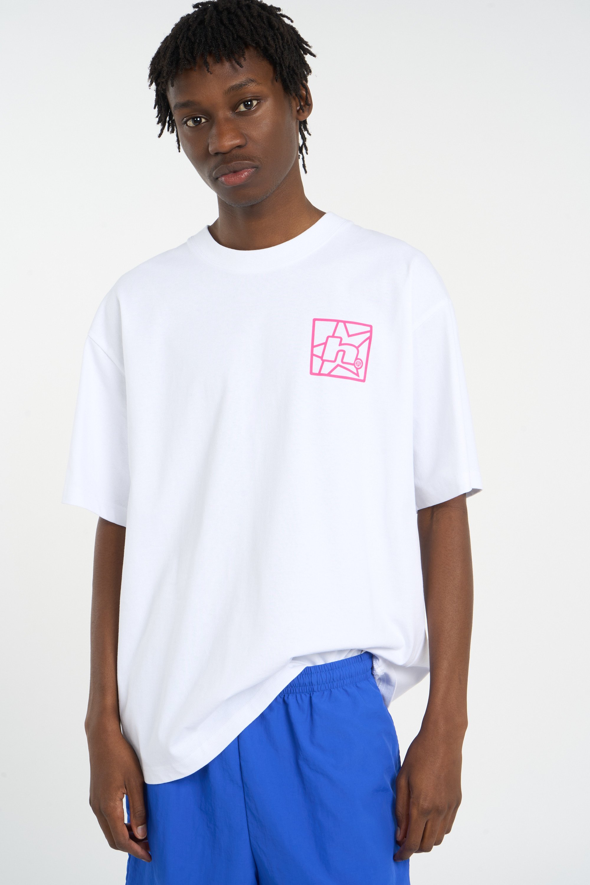 Regular-fit round-neck cotton T-shirt | White HUF Men