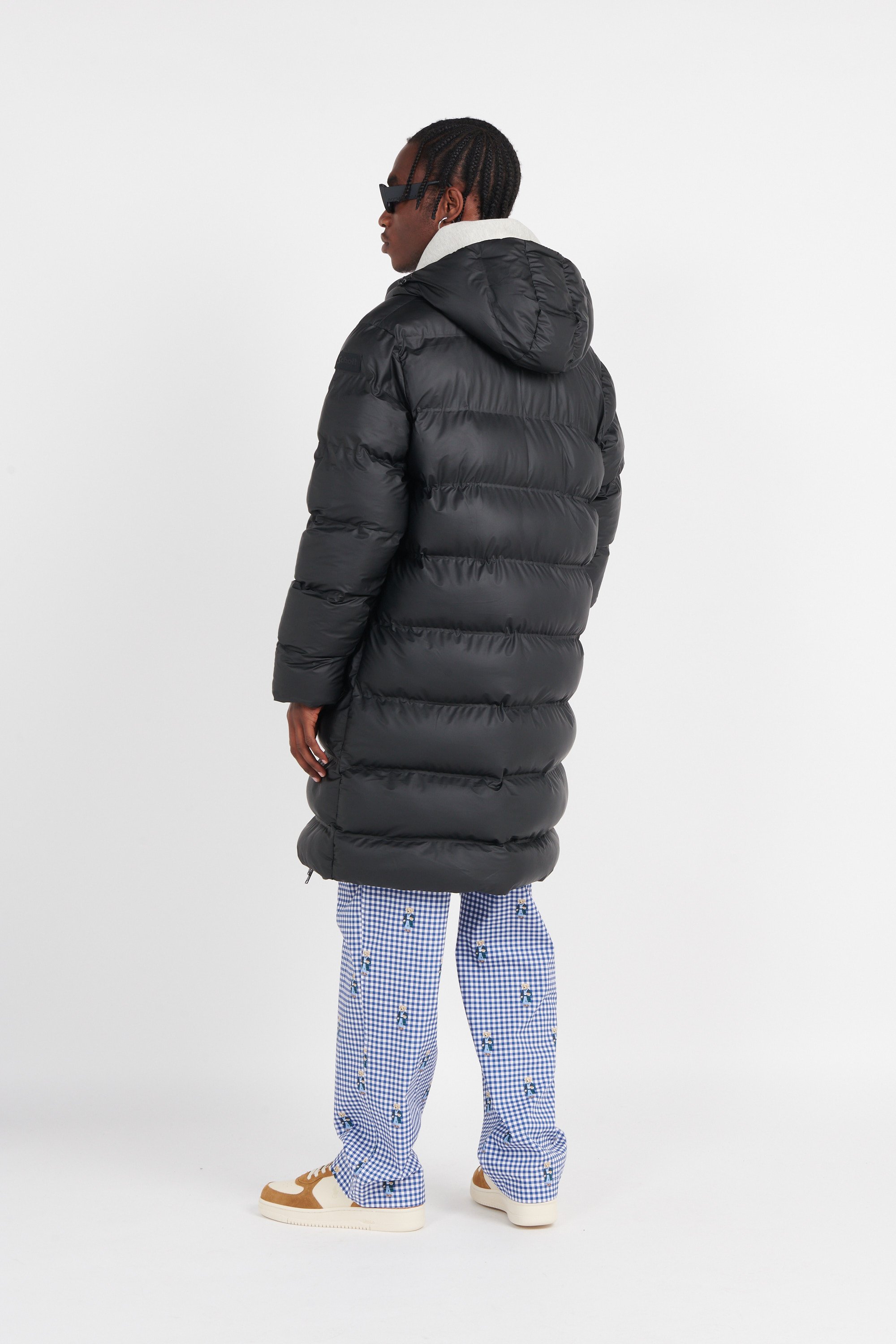Lightweight quilted padded jacket with high neck Black