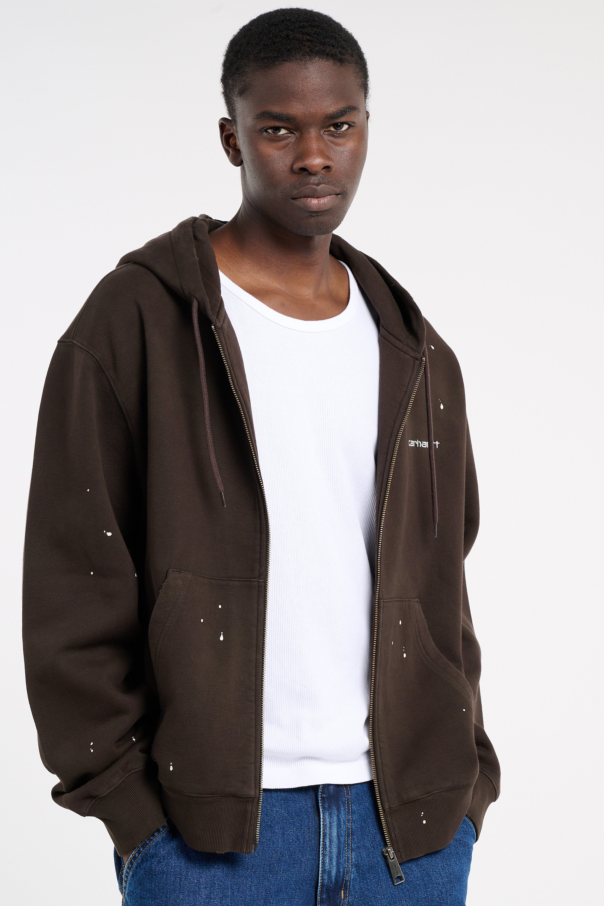 Sweat zippé | Marron CARHARTT WIP Homme