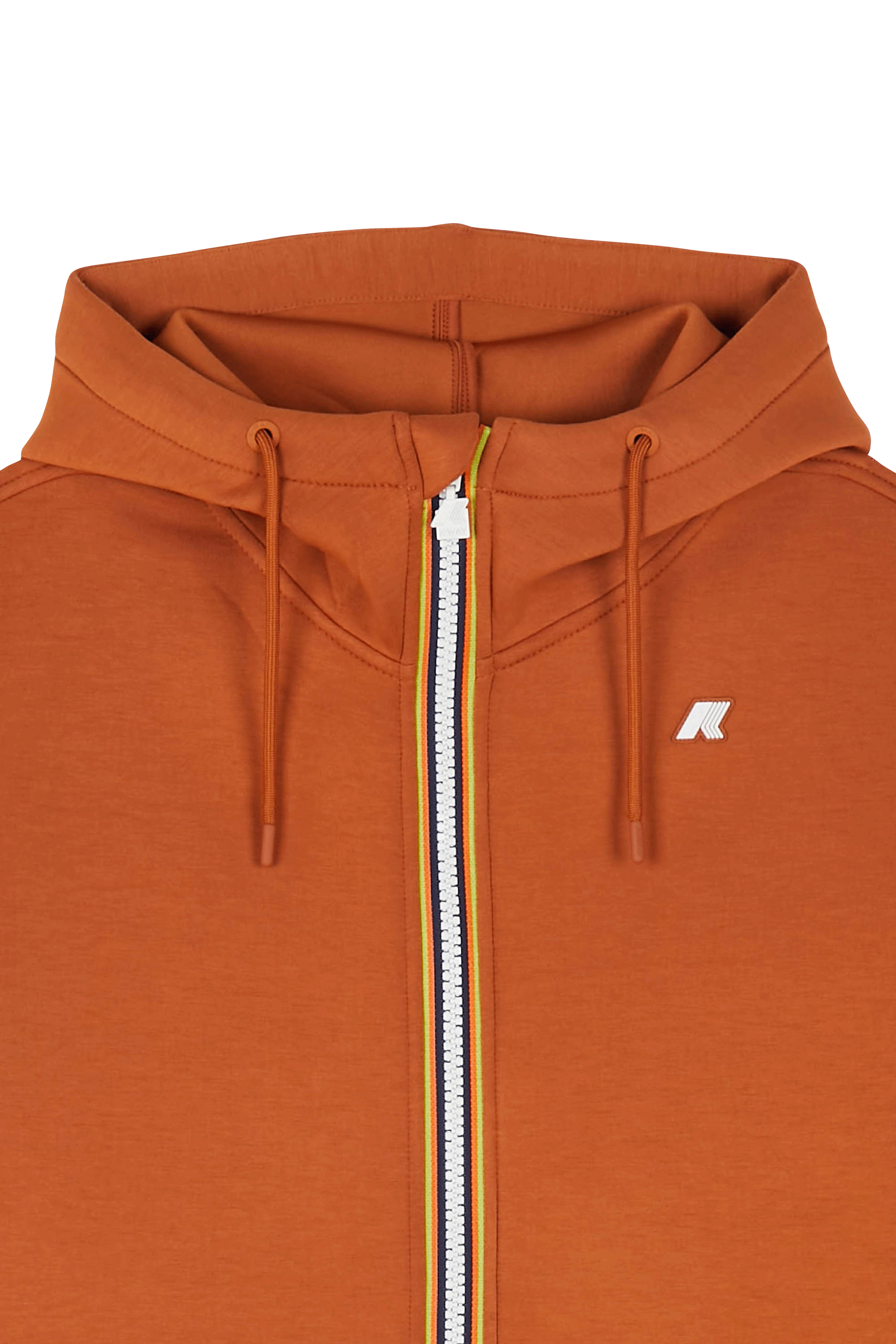Regular-fit zip-up cotton-blend hoodie with Pony Player Orange