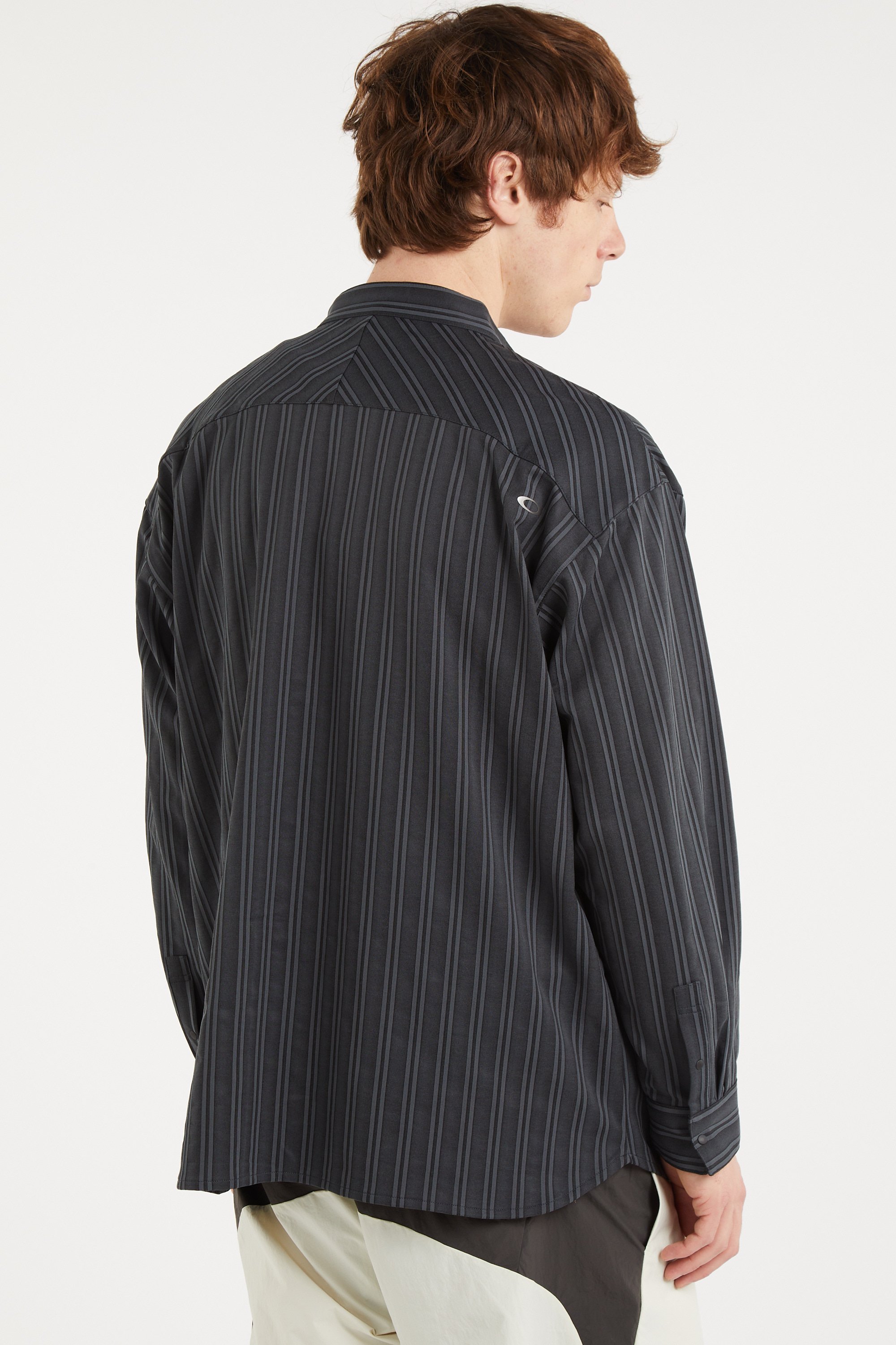 Liam oversized striped shirt  Black