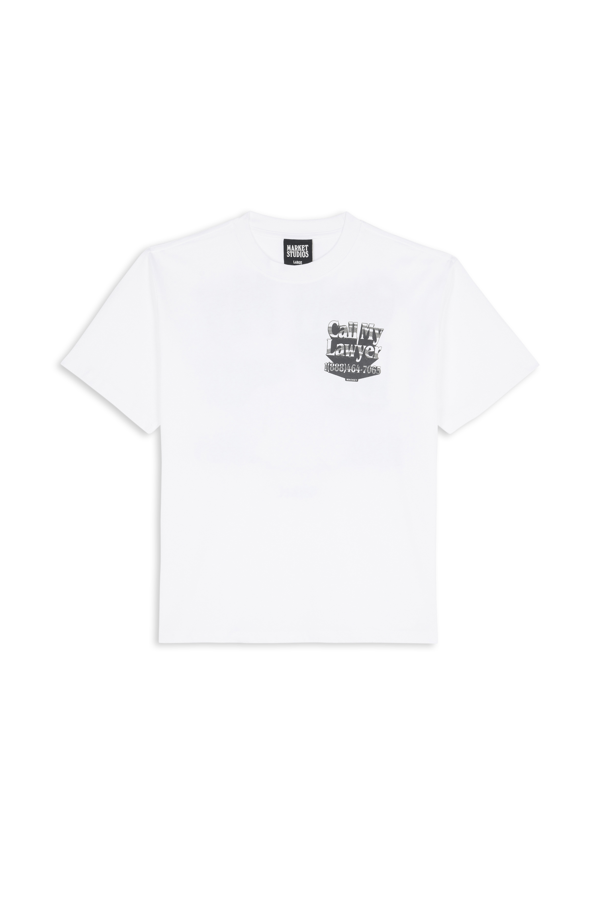 Regular-fit round-neck cotton T-shirt | White MARKET Men