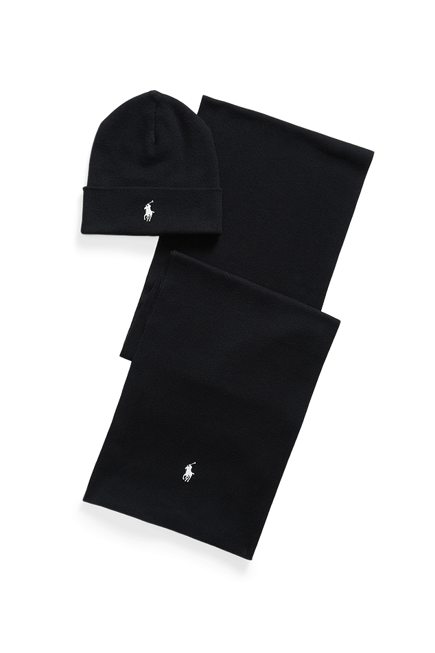 Coffret écharpe et bonnet POLO RALPH LAUREN Noir