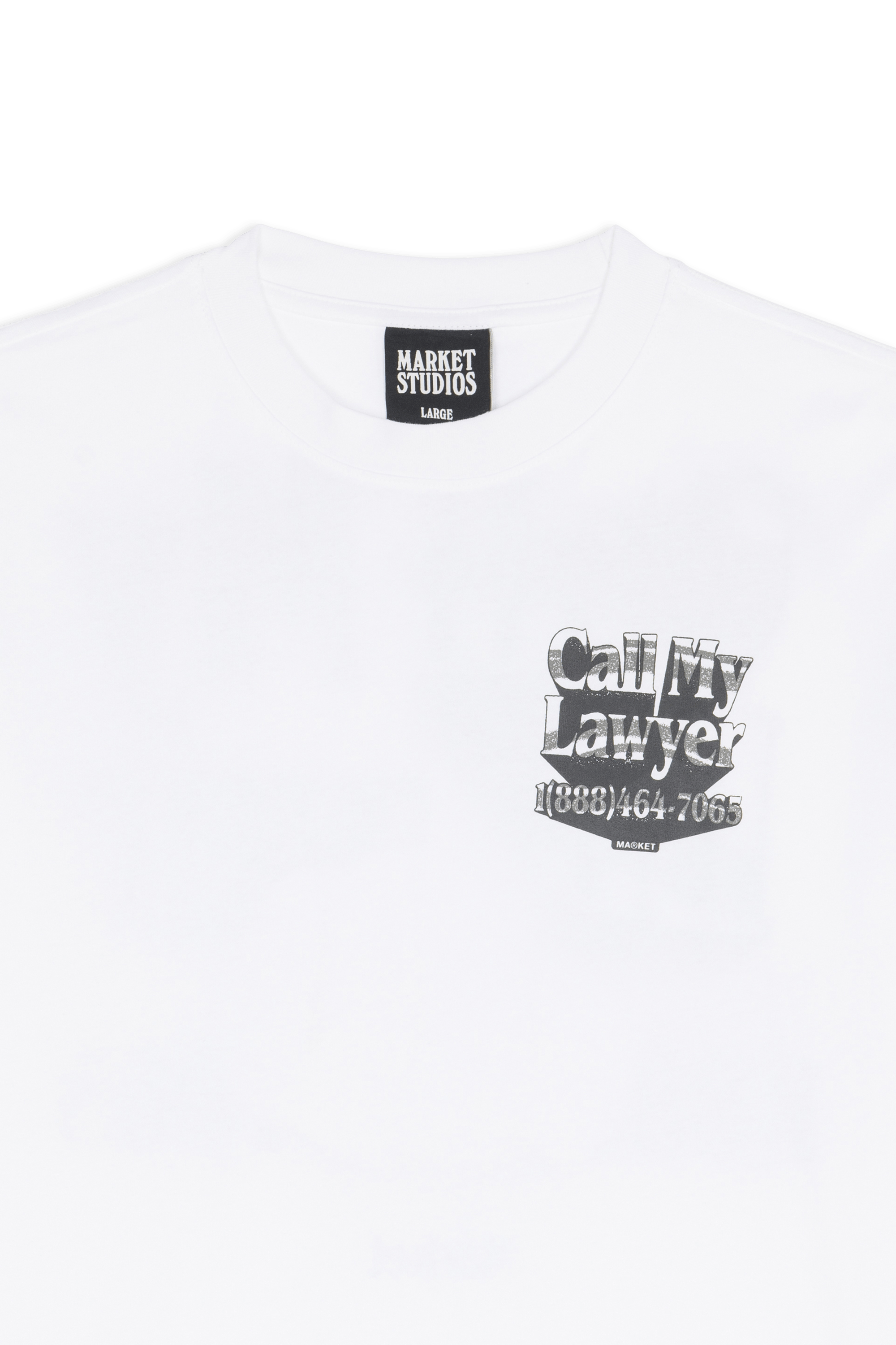 Regular-fit round-neck cotton T-shirt | White MARKET Men
