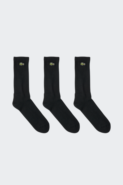 LACOSTE Lot de 3 paires de chaussettes Noir