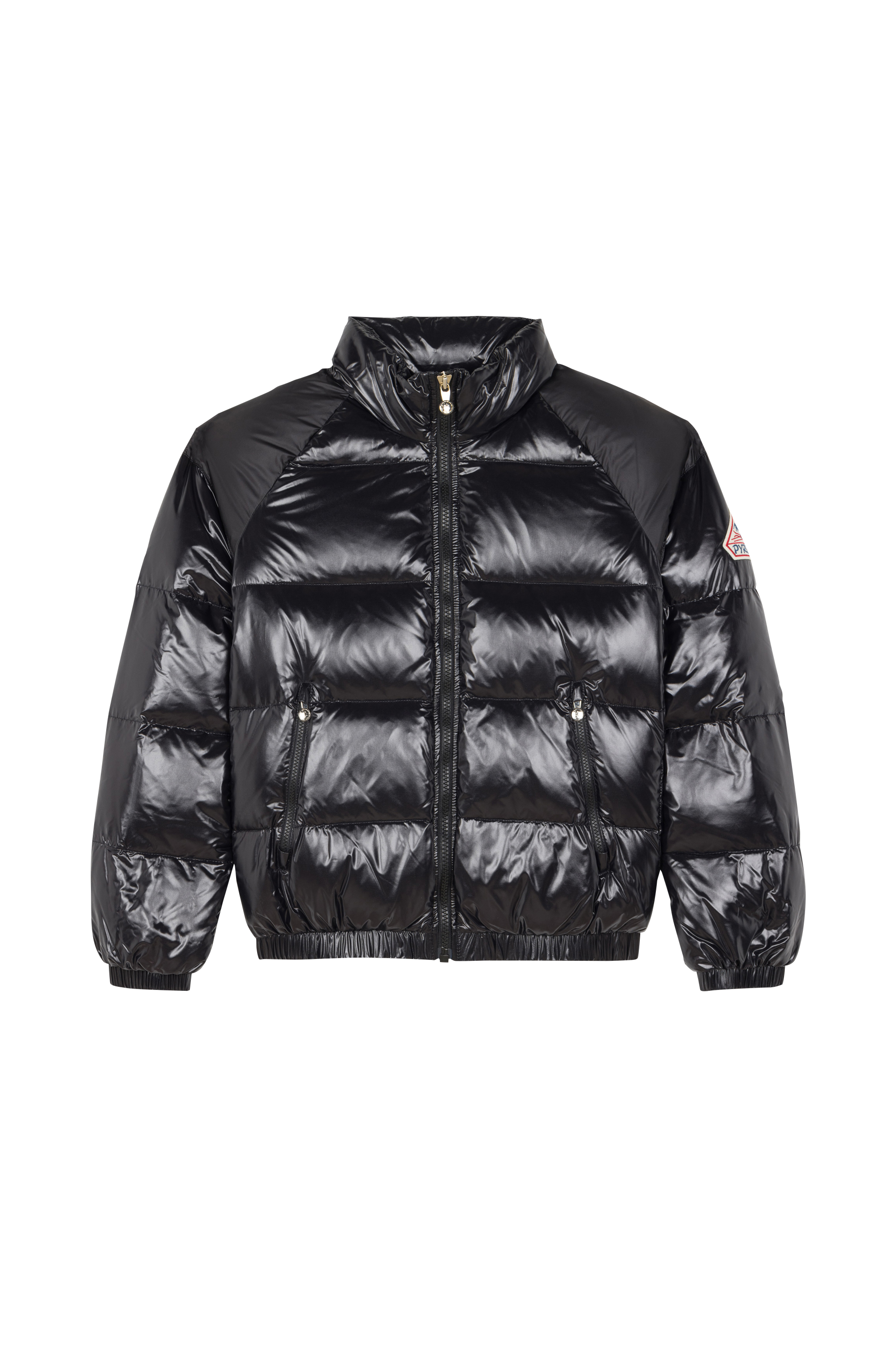 Lightweight quilted padded jacket with high neck Black