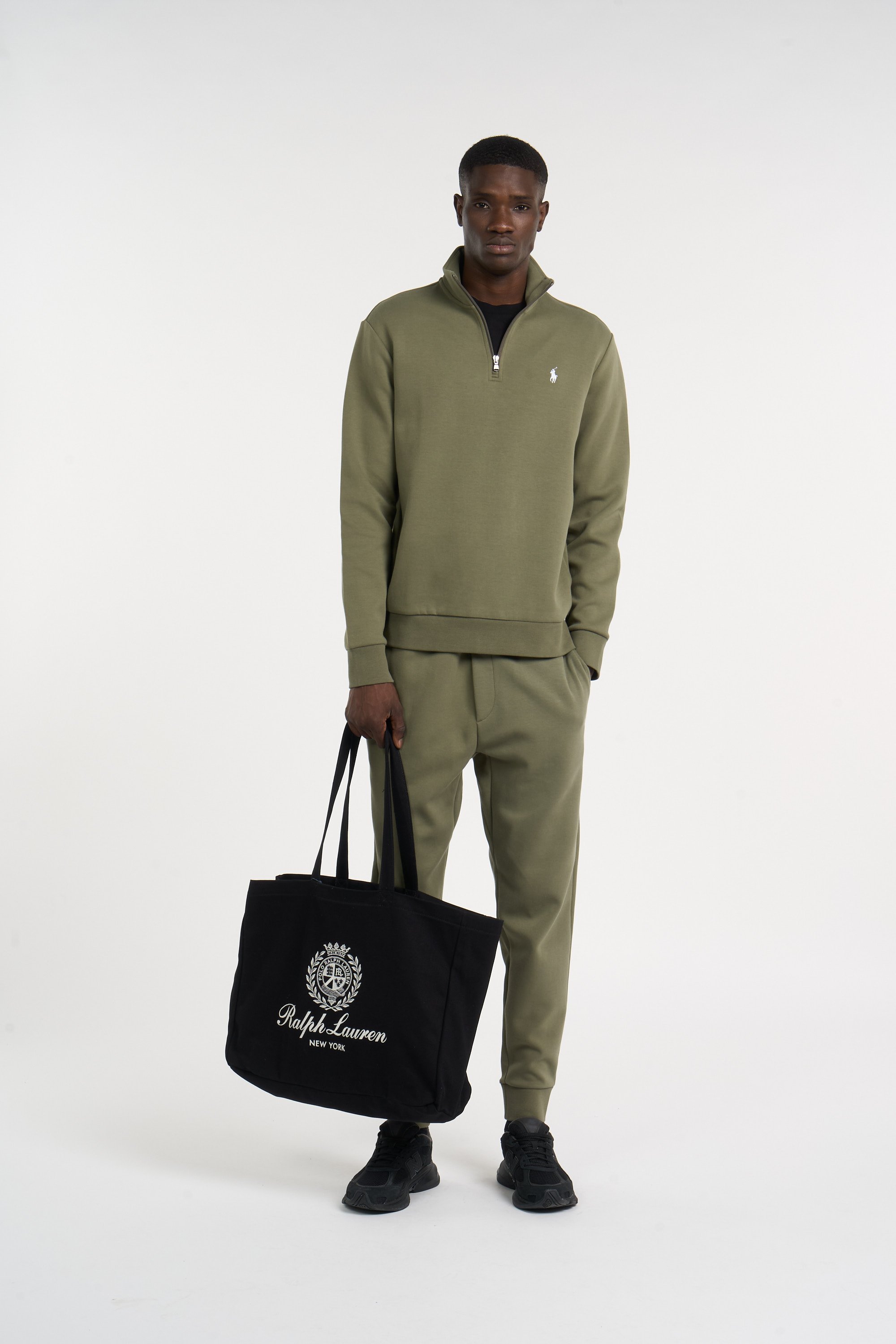 Straight checked wool-blend pants | Black POLO RALPH LAUREN Men