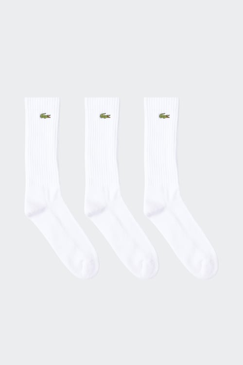 LACOSTE Lot de 3 paires de chaussettes Blanc