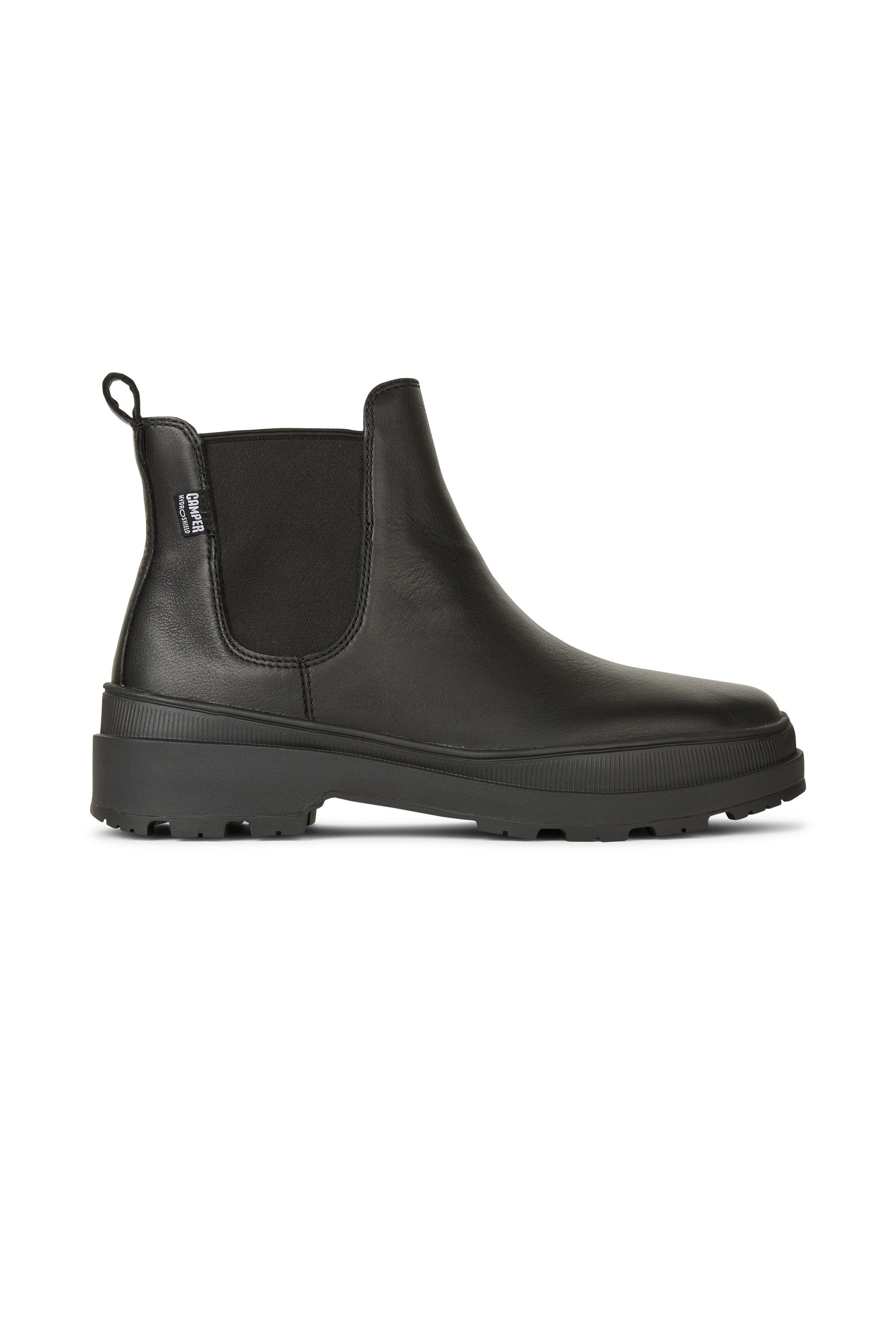 Heeled leather mid-calf boots Black