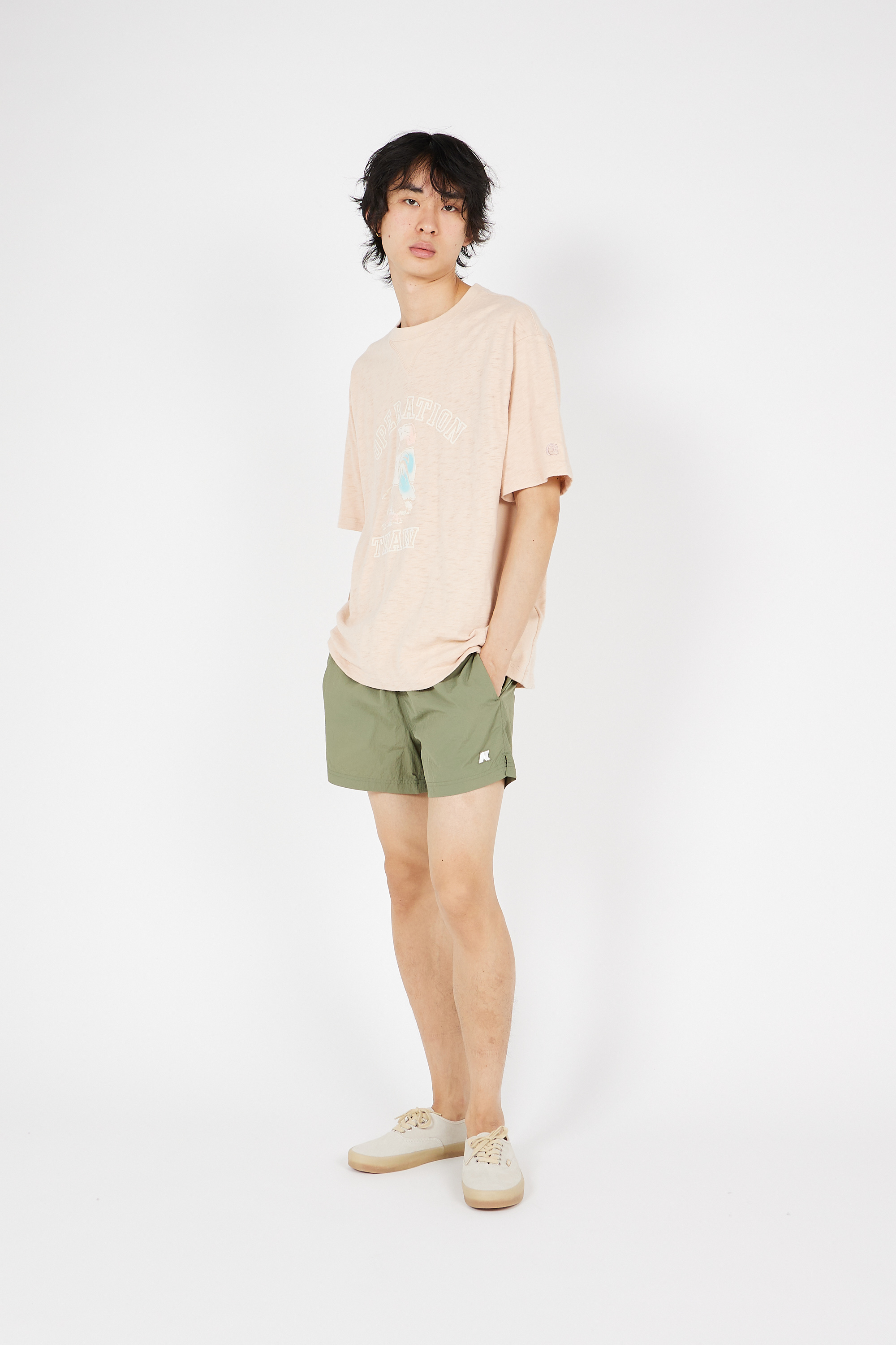 Short de bain Kaki