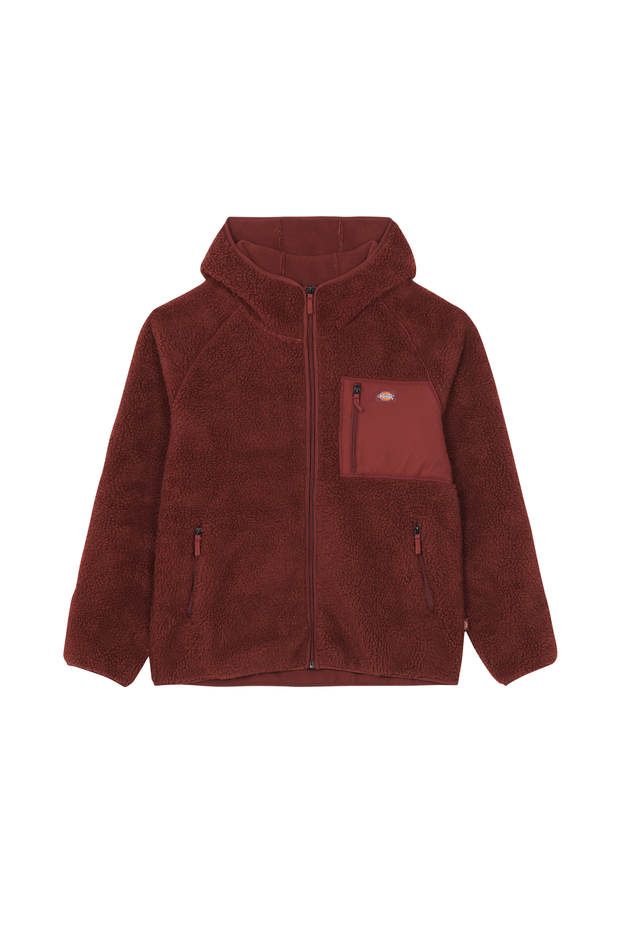 Regular-fit zip-up cotton-blend hoodie with Pony Player Red