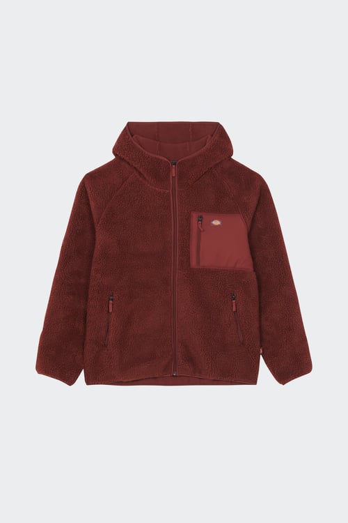 DICKIES Hoodie zippé Rouge