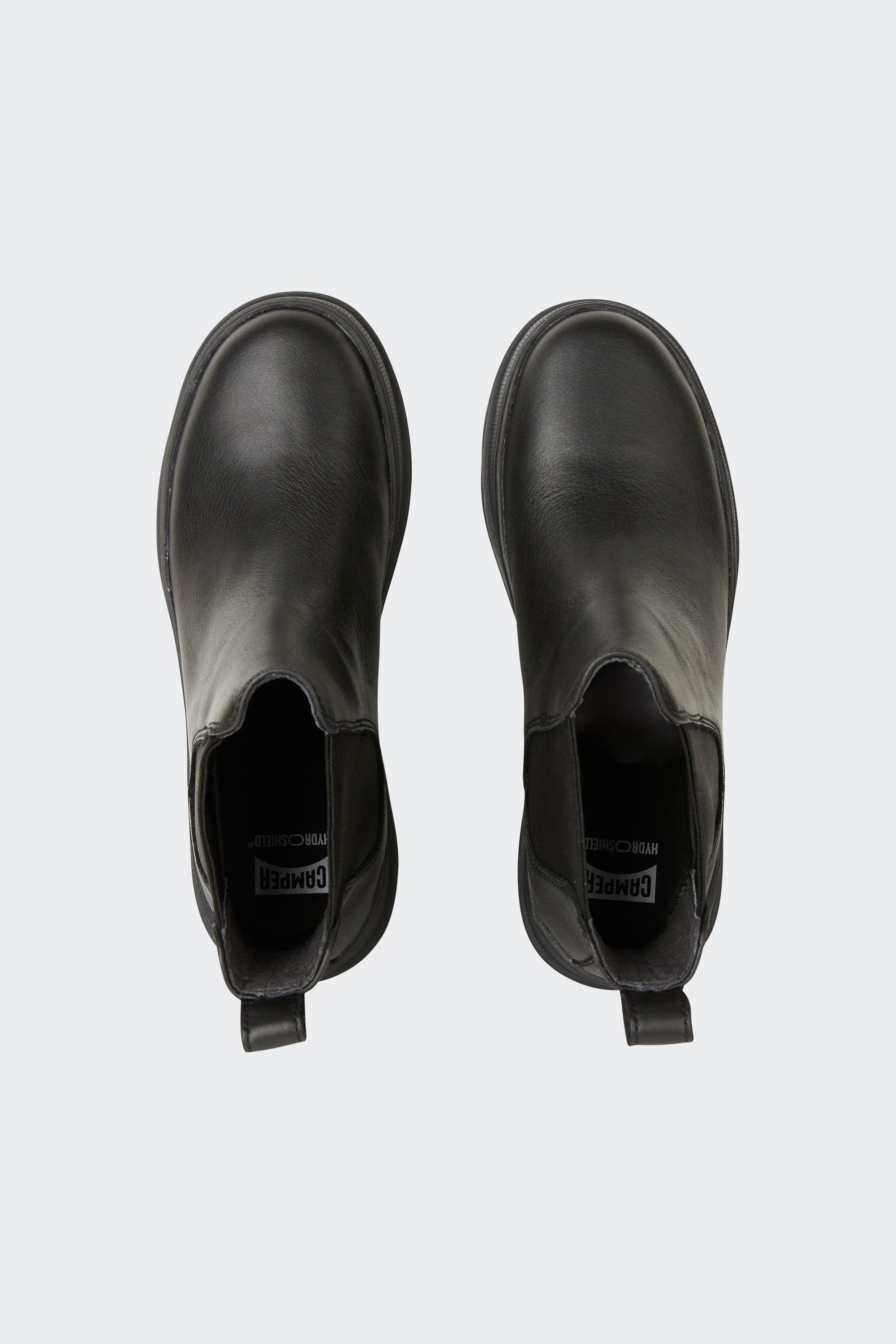 Heeled leather mid-calf boots | Black by CAMPER Heeled leather mid-calf boots Black