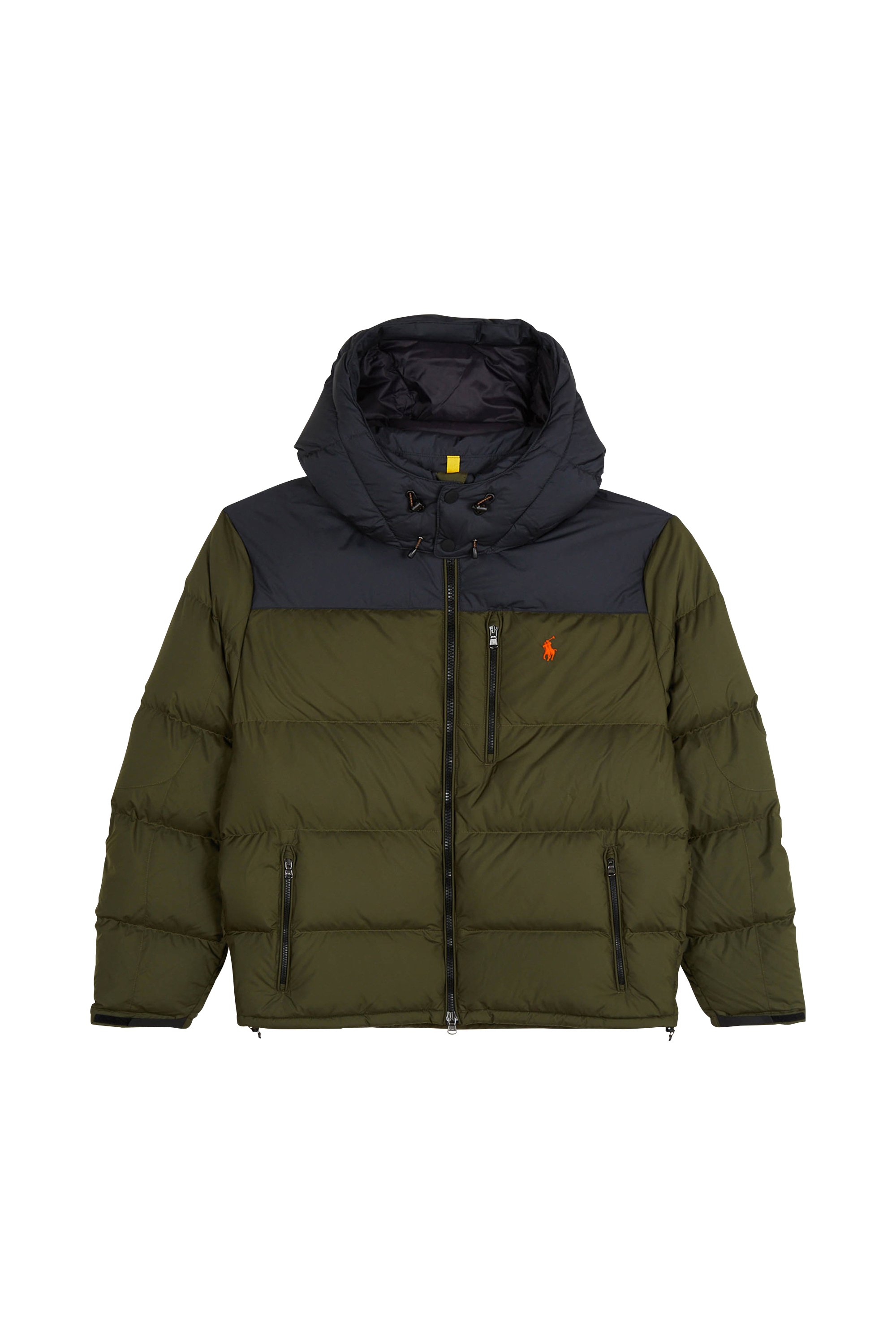 Lightweight quilted padded jacket with high neck Khaki