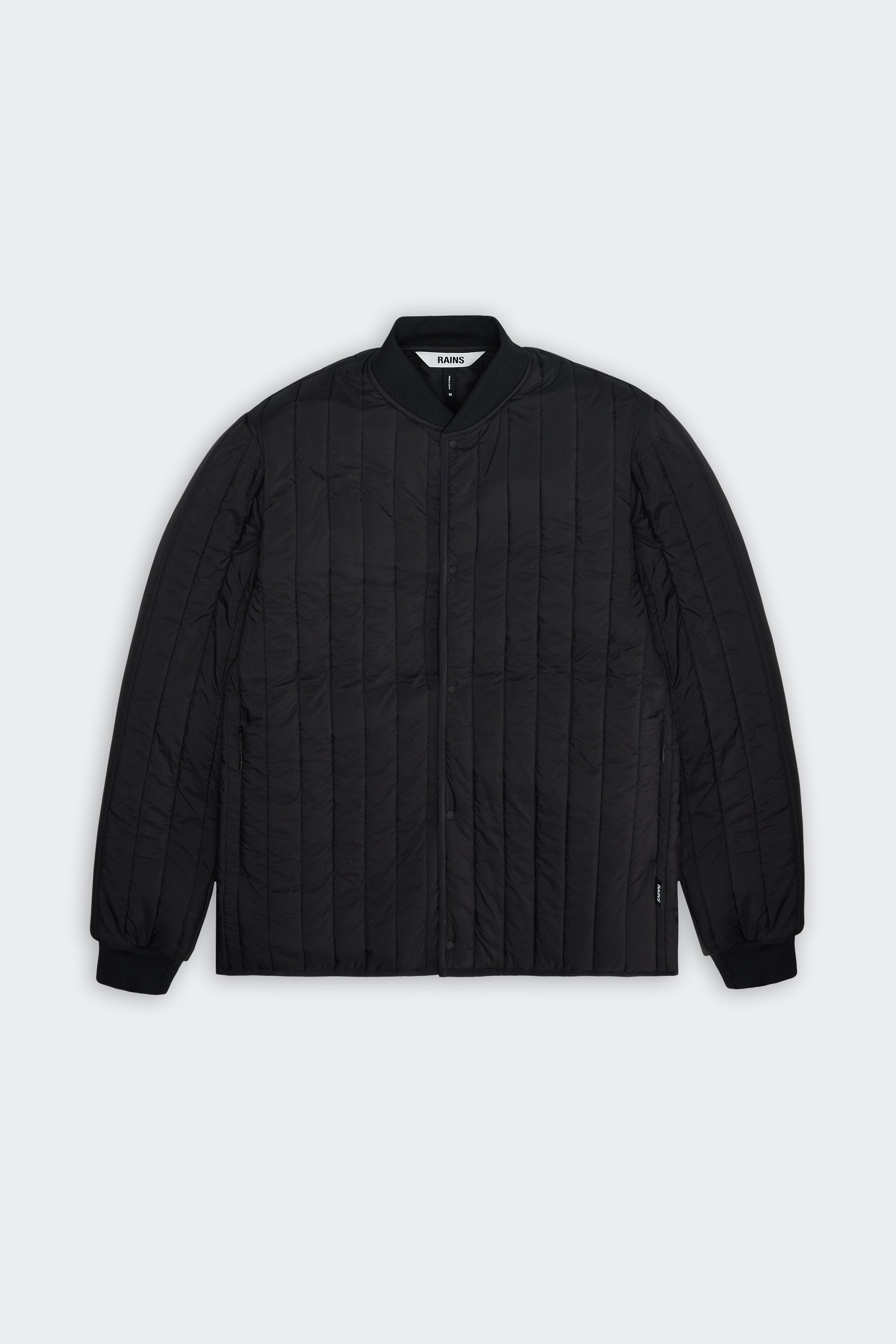 Lightweight quilted padded jacket with high neck | Black by RAINS Lightweight quilted padded jacket with high neck Black