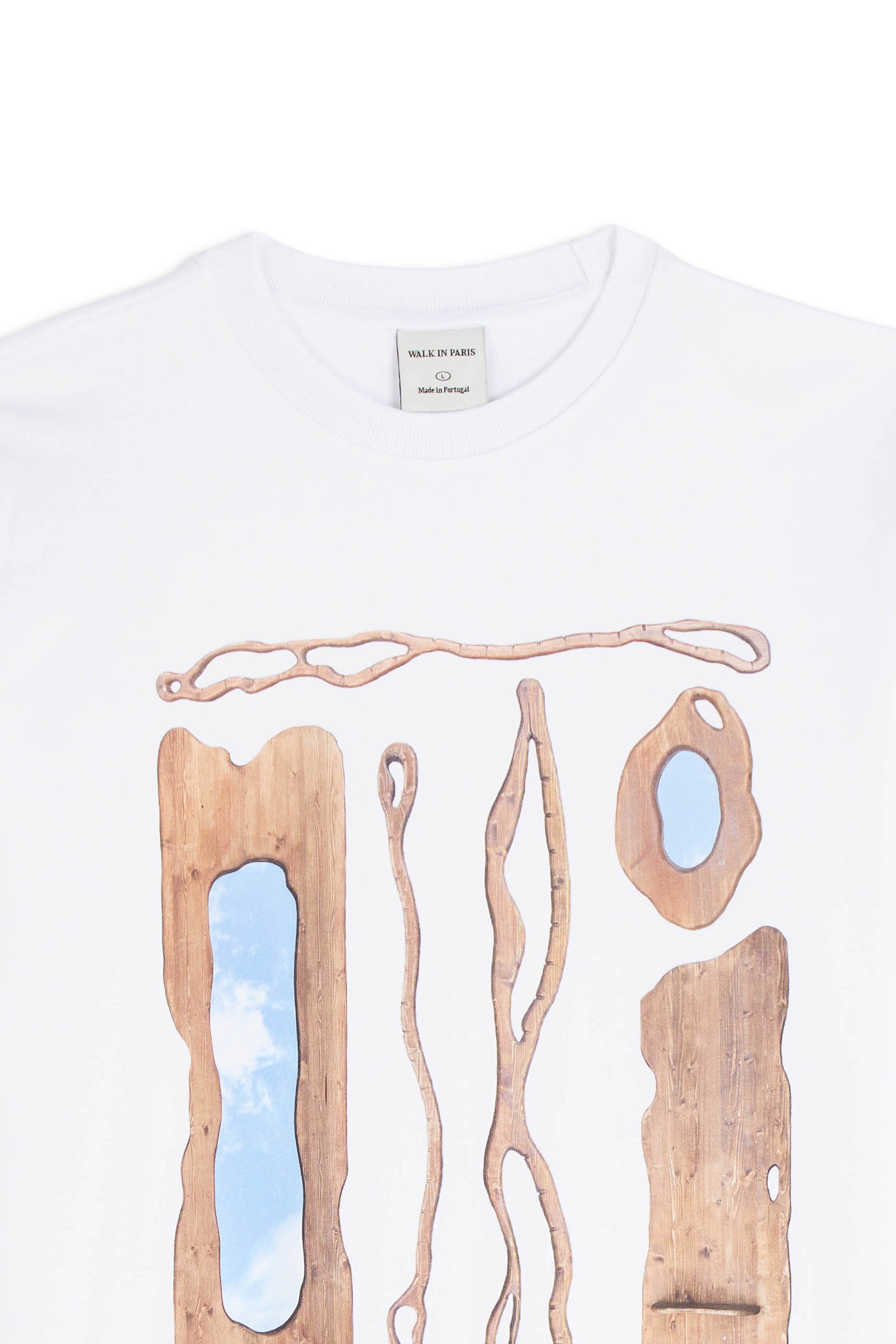 Regular-fit round-neck cotton T-shirt White
