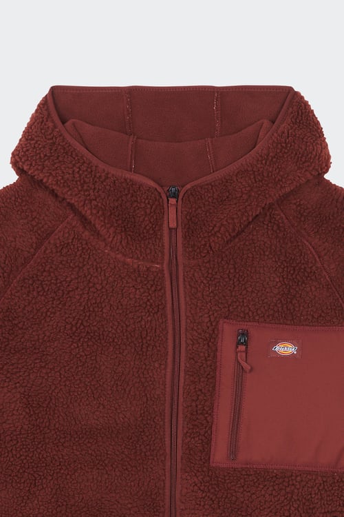 DICKIES Hoodie zippé Rouge