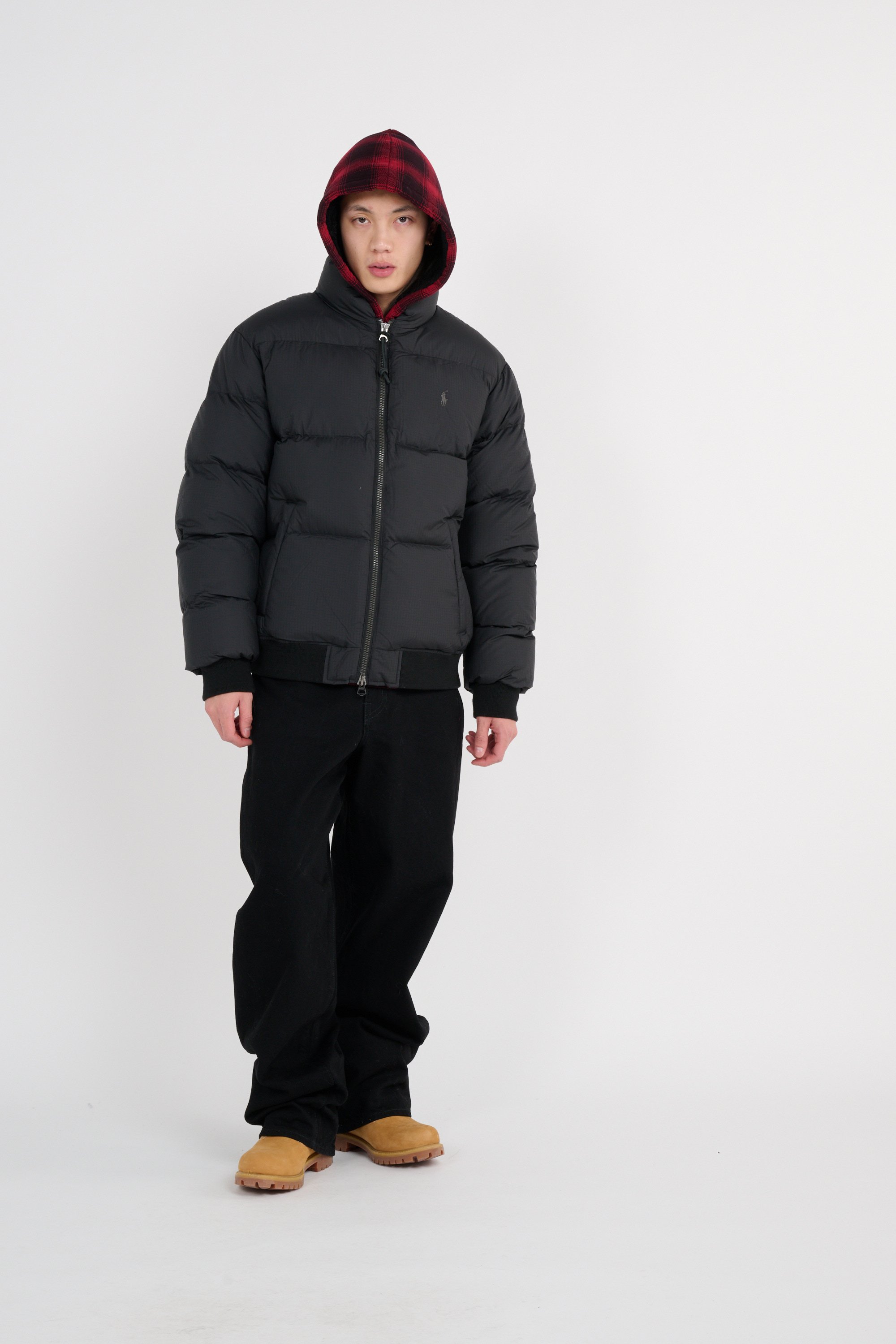 Lightweight quilted padded jacket with high neck POLO RALPH LAUREN Black