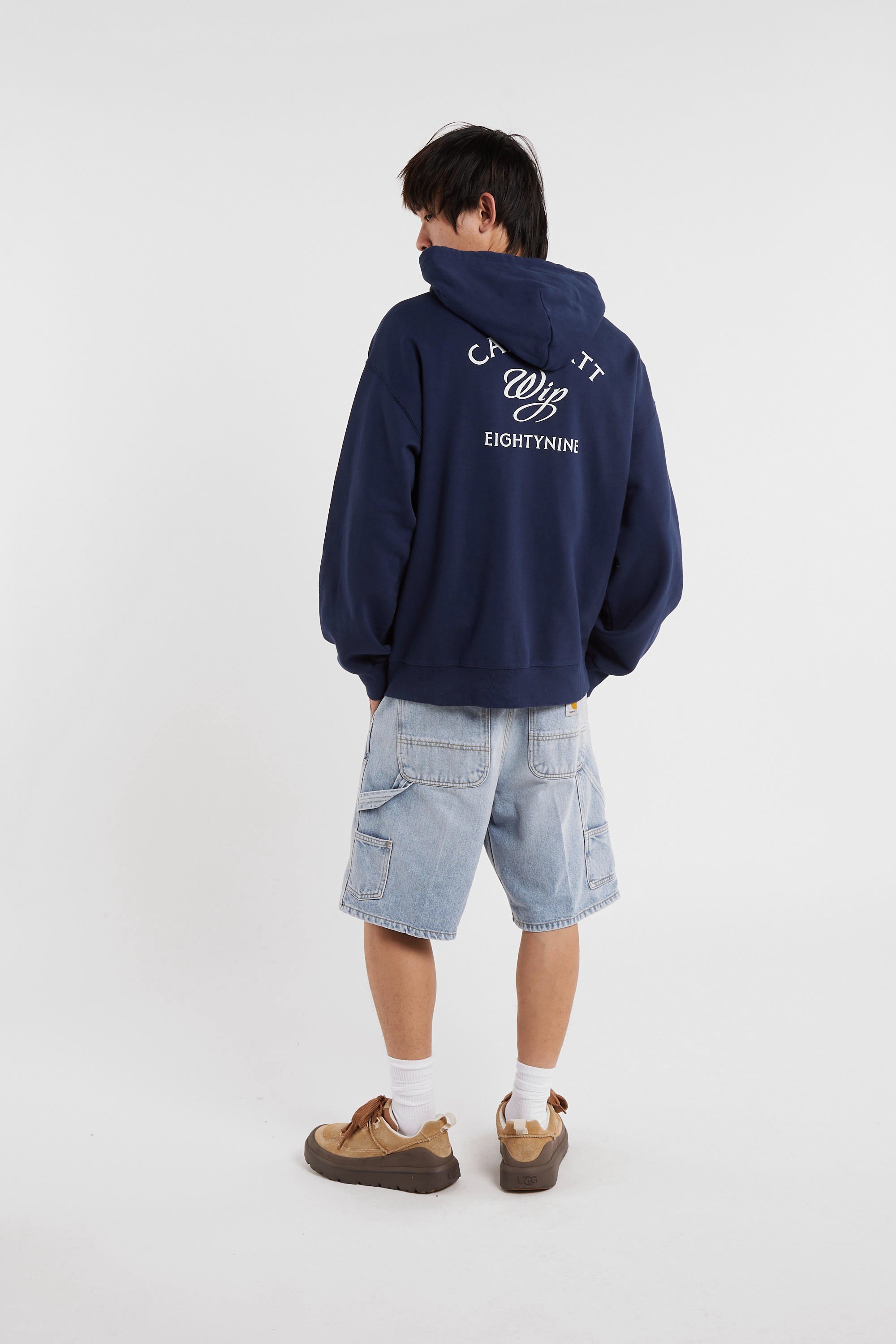 Hoodie zippé Bleu