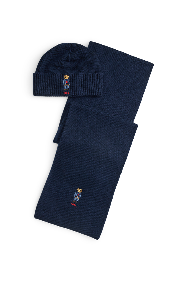 Coffret écharpe et bonnet POLO RALPH LAUREN Bleu