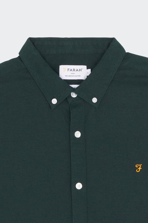 FARAH Chemise col américain slim-fit en coton biologique Multicolore
