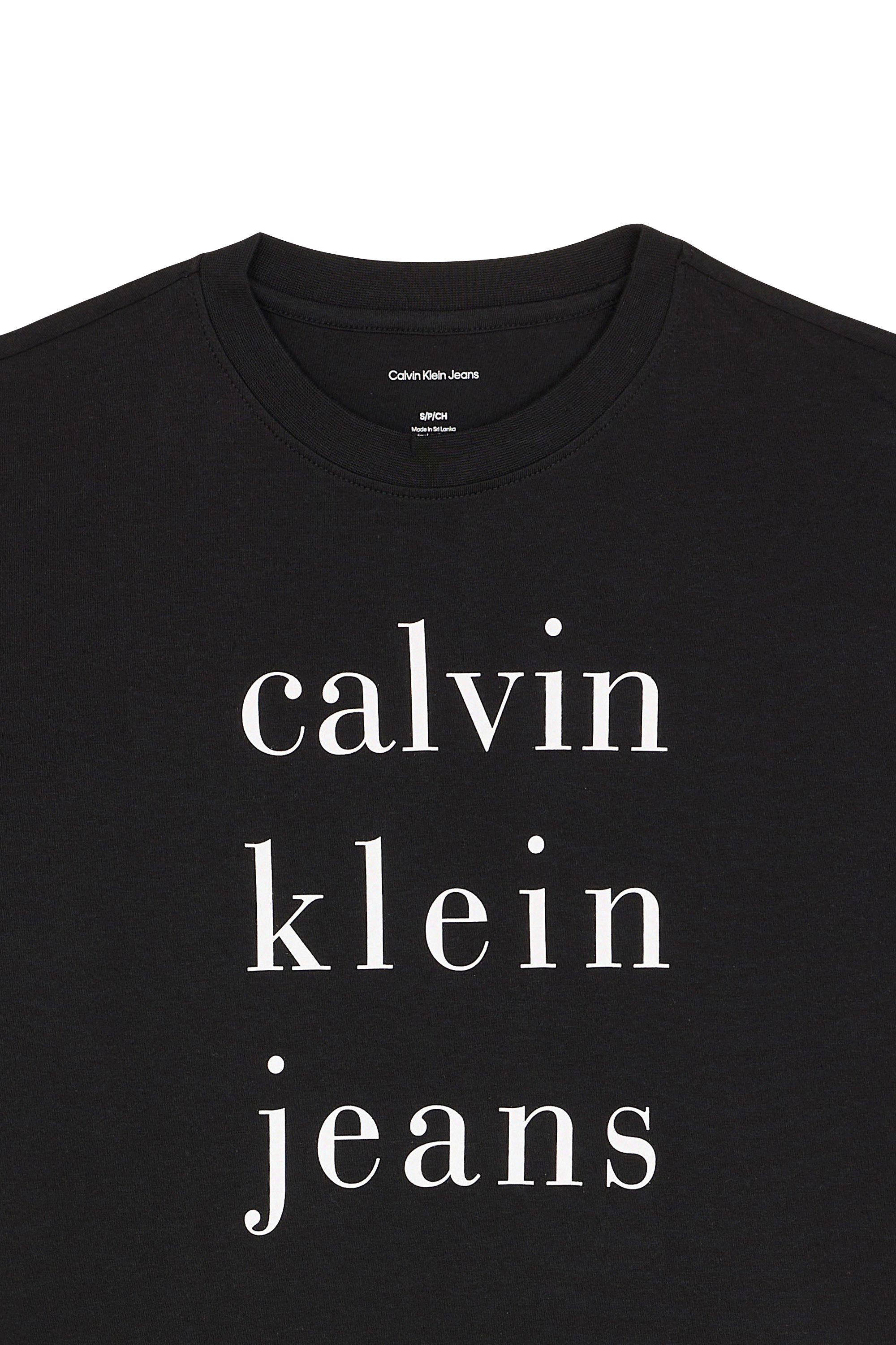 Regular-fit round-neck cotton T-shirt Black