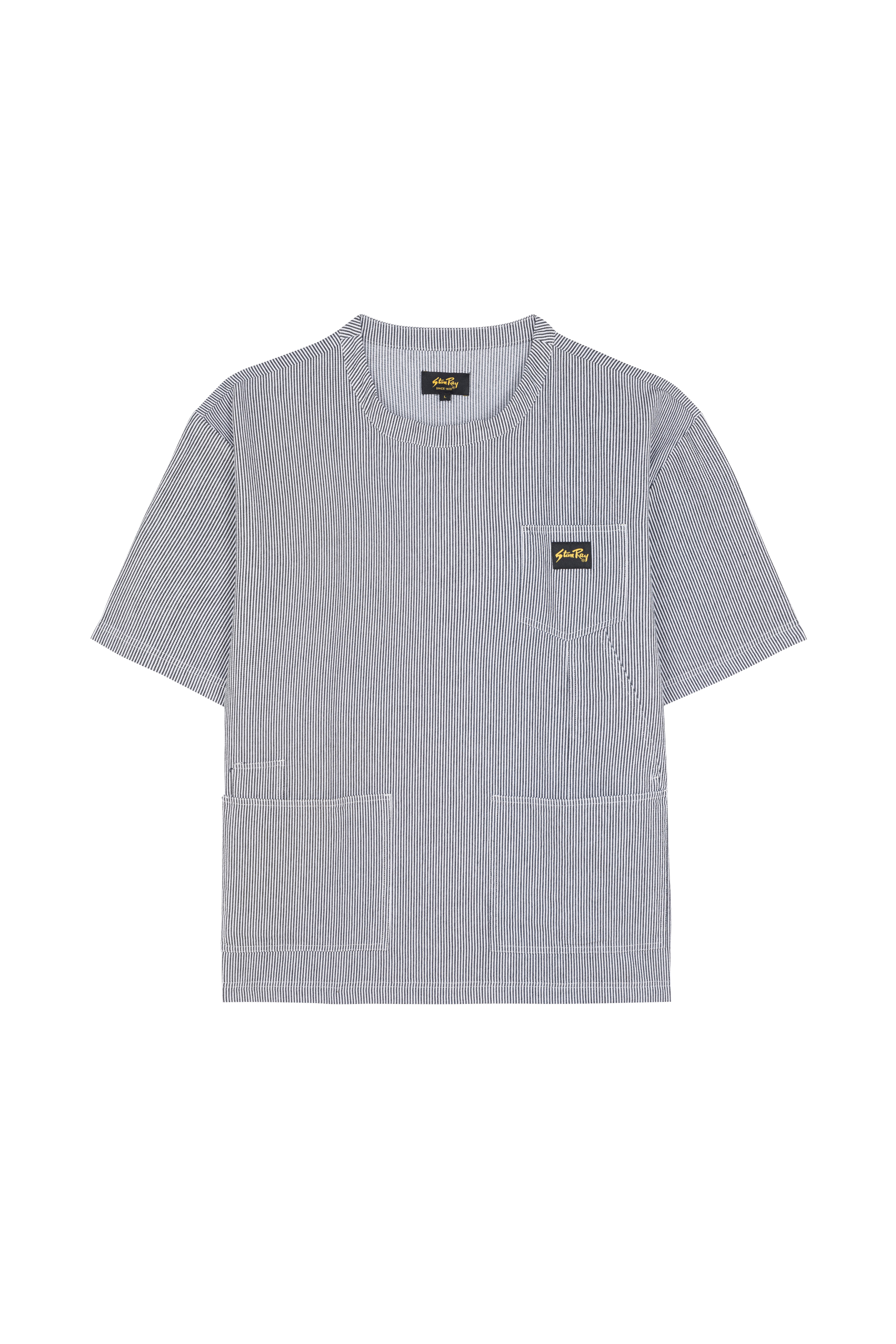 Regular-fit round-neck cotton T-shirt Multicolored