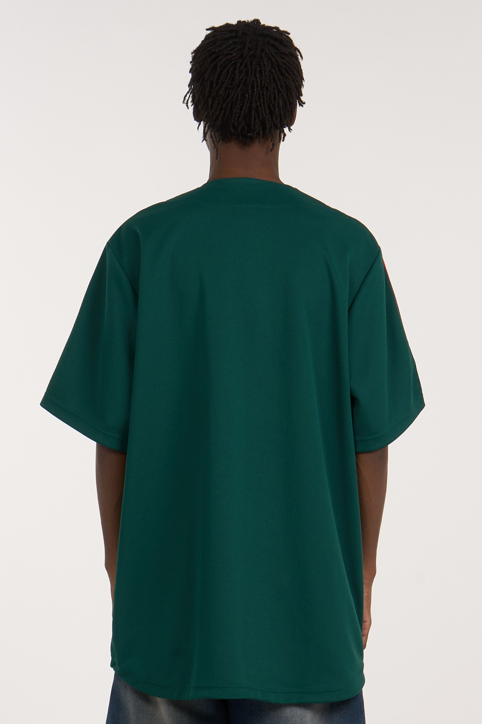 Regular-fit round-neck cotton T-shirt | Green ADIDAS Men