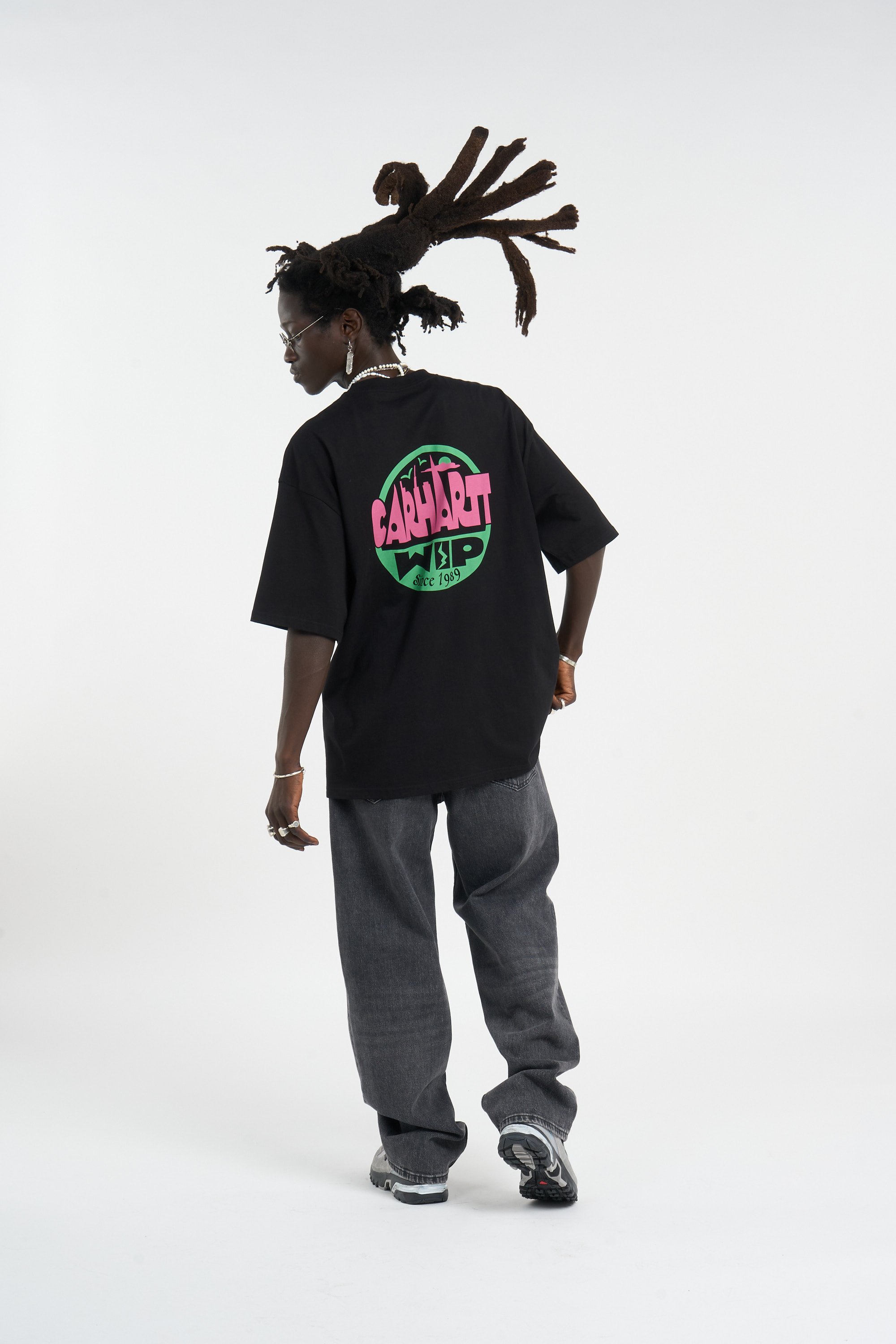 Regular-fit round-neck cotton T-shirt | Black CARHARTT WIP Men
