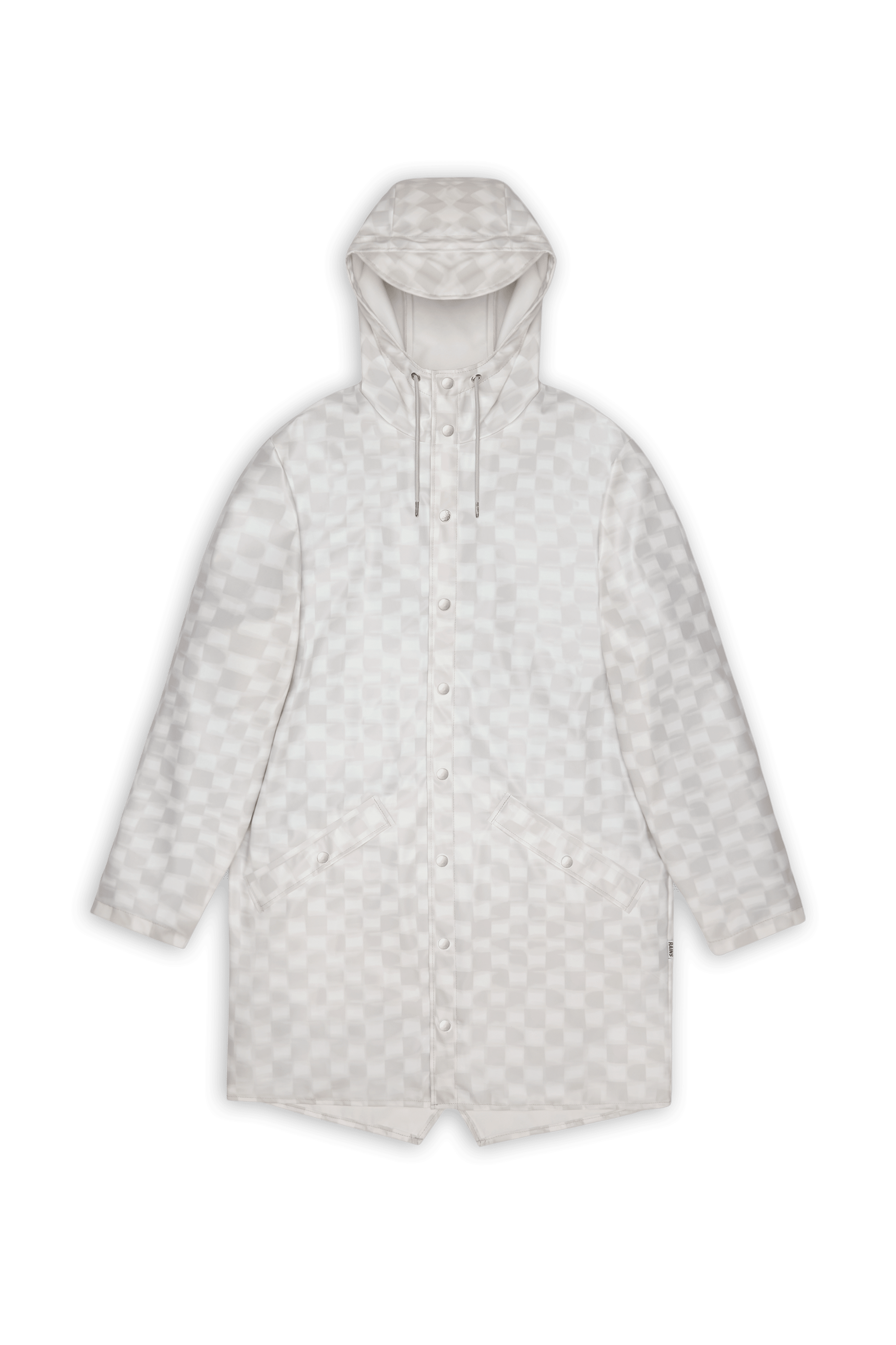 Coupe-vent imperméable long à capuche Blanc