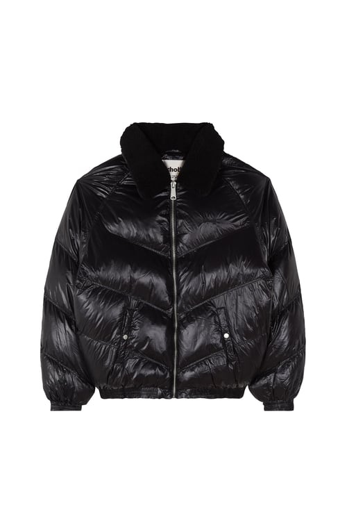 SCHOTT Lightweight quilted padded jacket with high neck