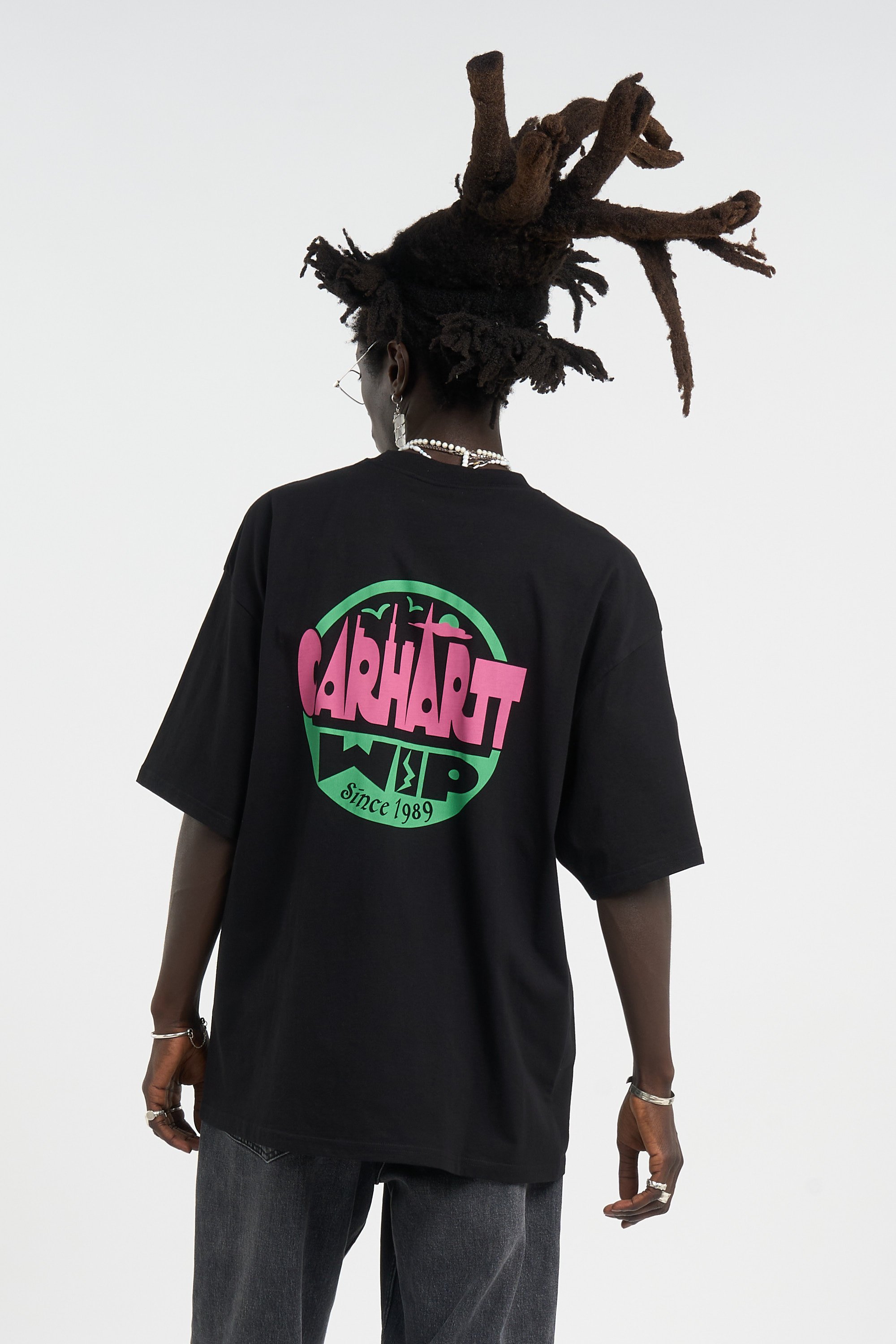 Regular-fit round-neck cotton T-shirt | Black CARHARTT WIP Men