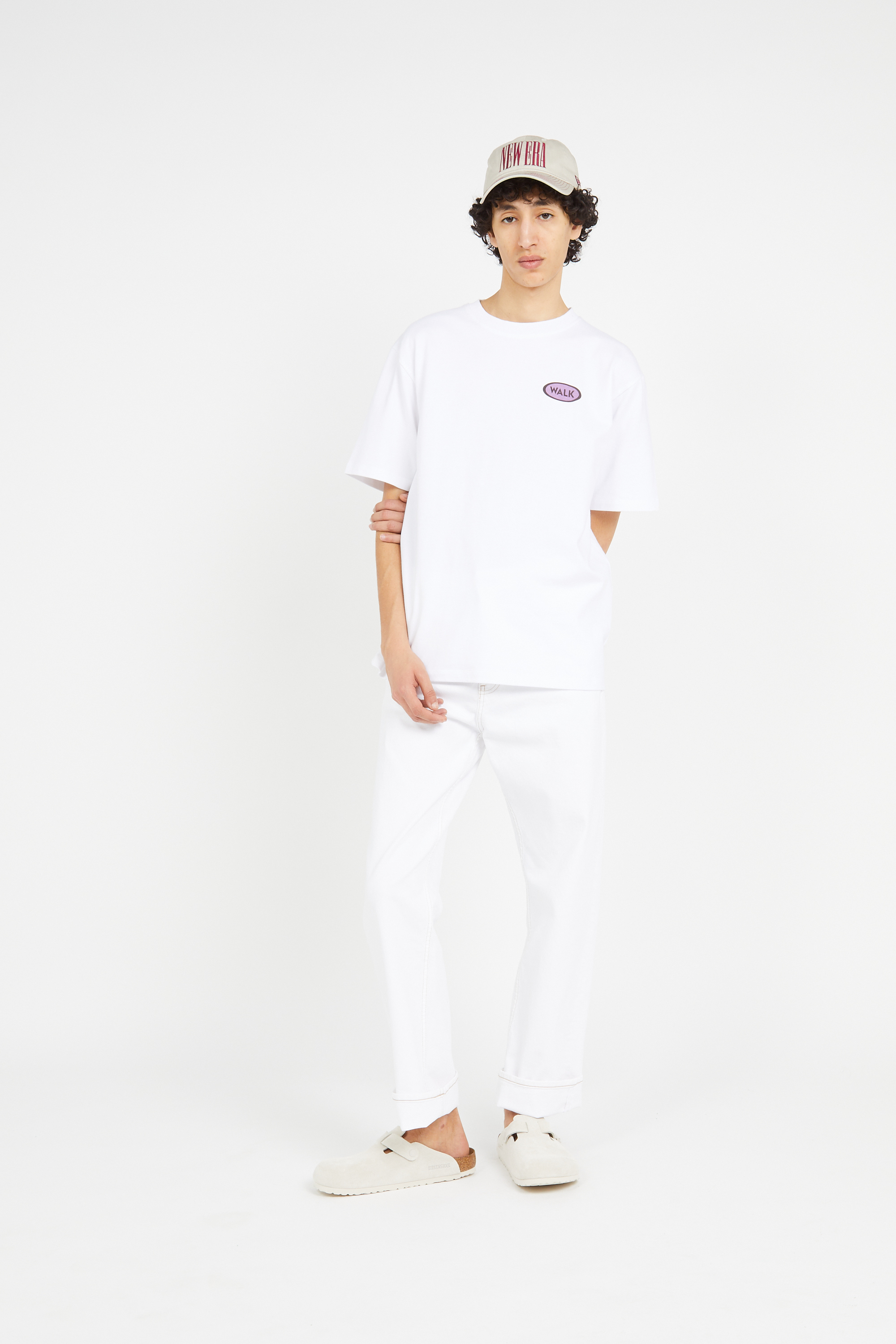Regular-fit round-neck cotton T-shirt White