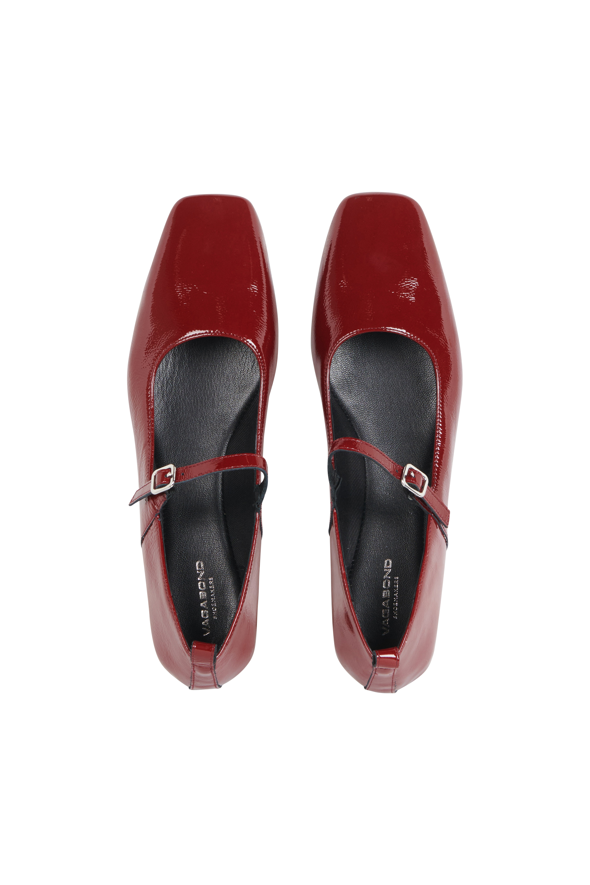 Flat furry sheepskin sandals Red