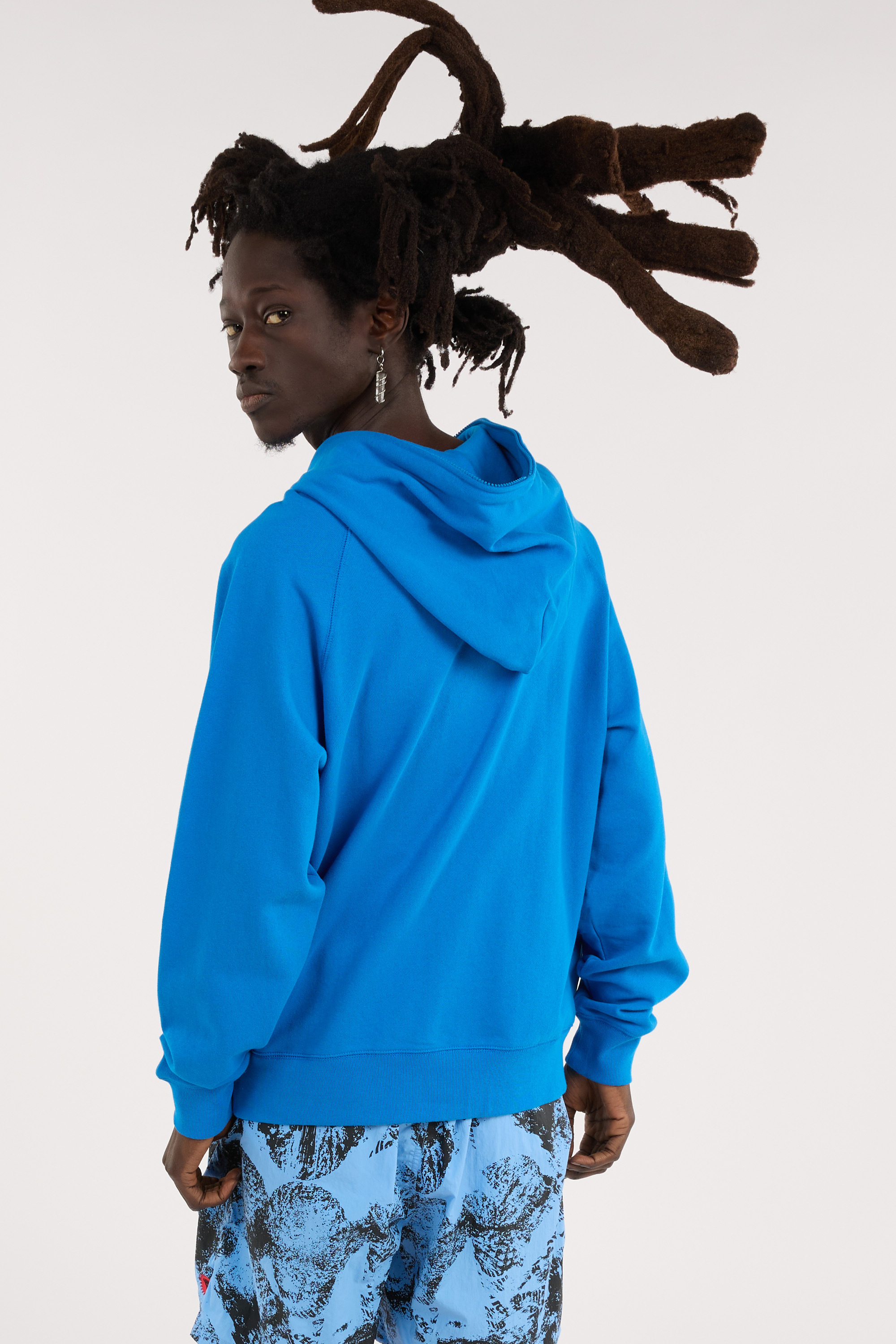 Hoodie zippé Bleu