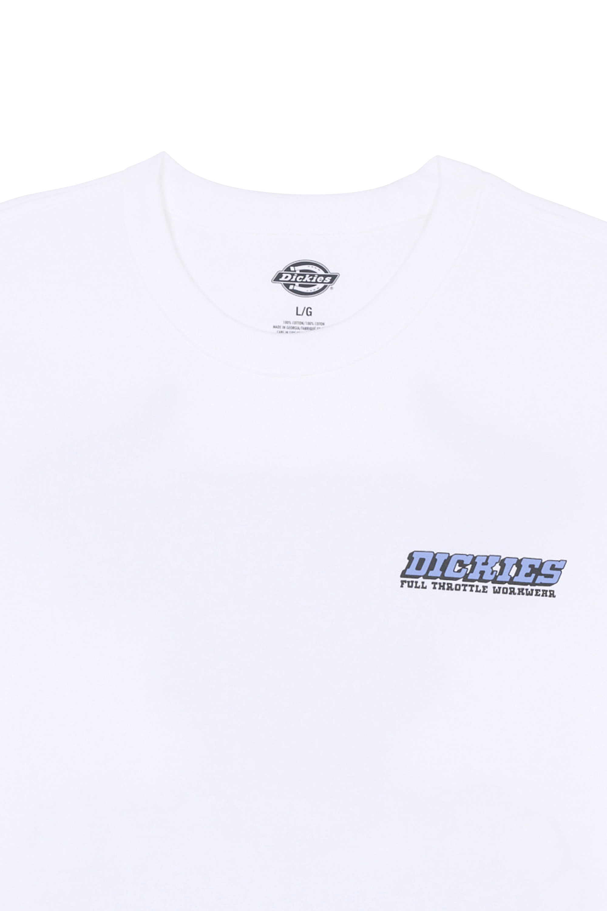 Regular-fit round-neck cotton T-shirt | White DICKIES Men