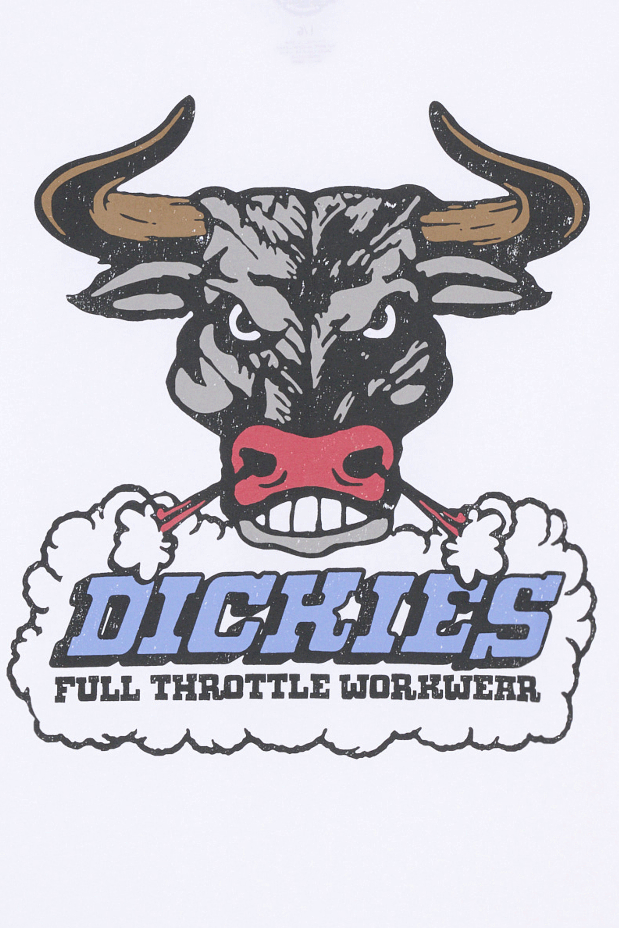 Regular-fit round-neck cotton T-shirt | White DICKIES Men