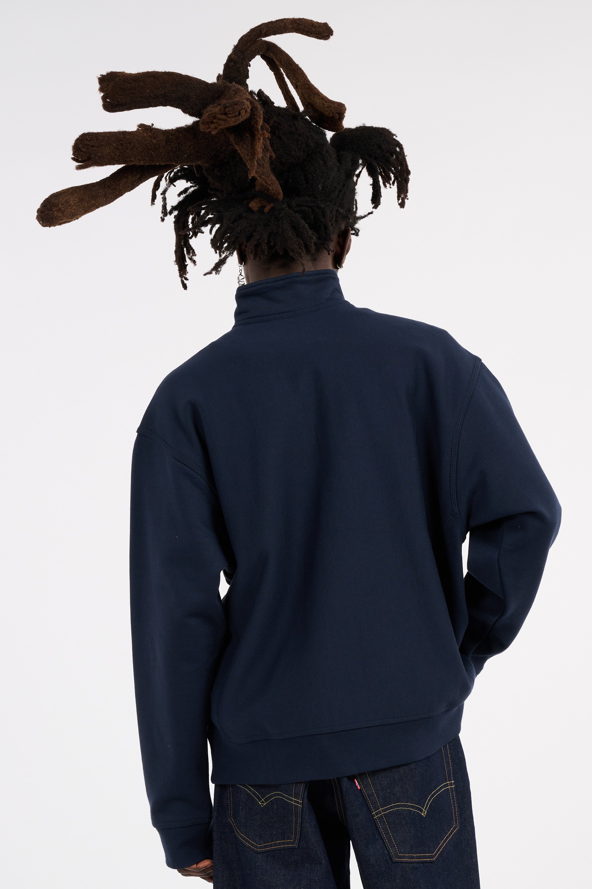 Slim-fit zip-up tracksuit top  Blue