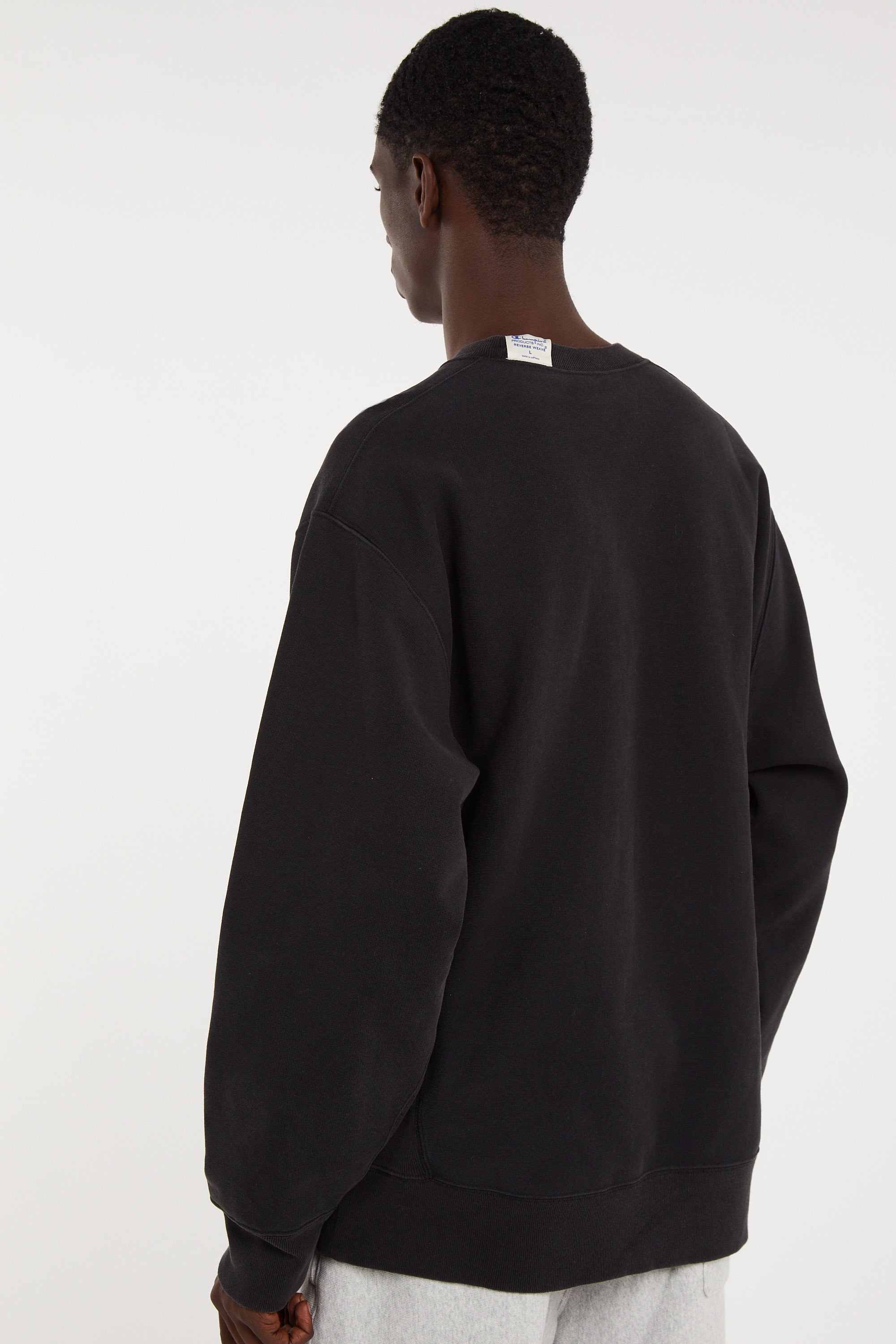 Sweat col rond ample sérigraphié | Noir CHAMPION Homme