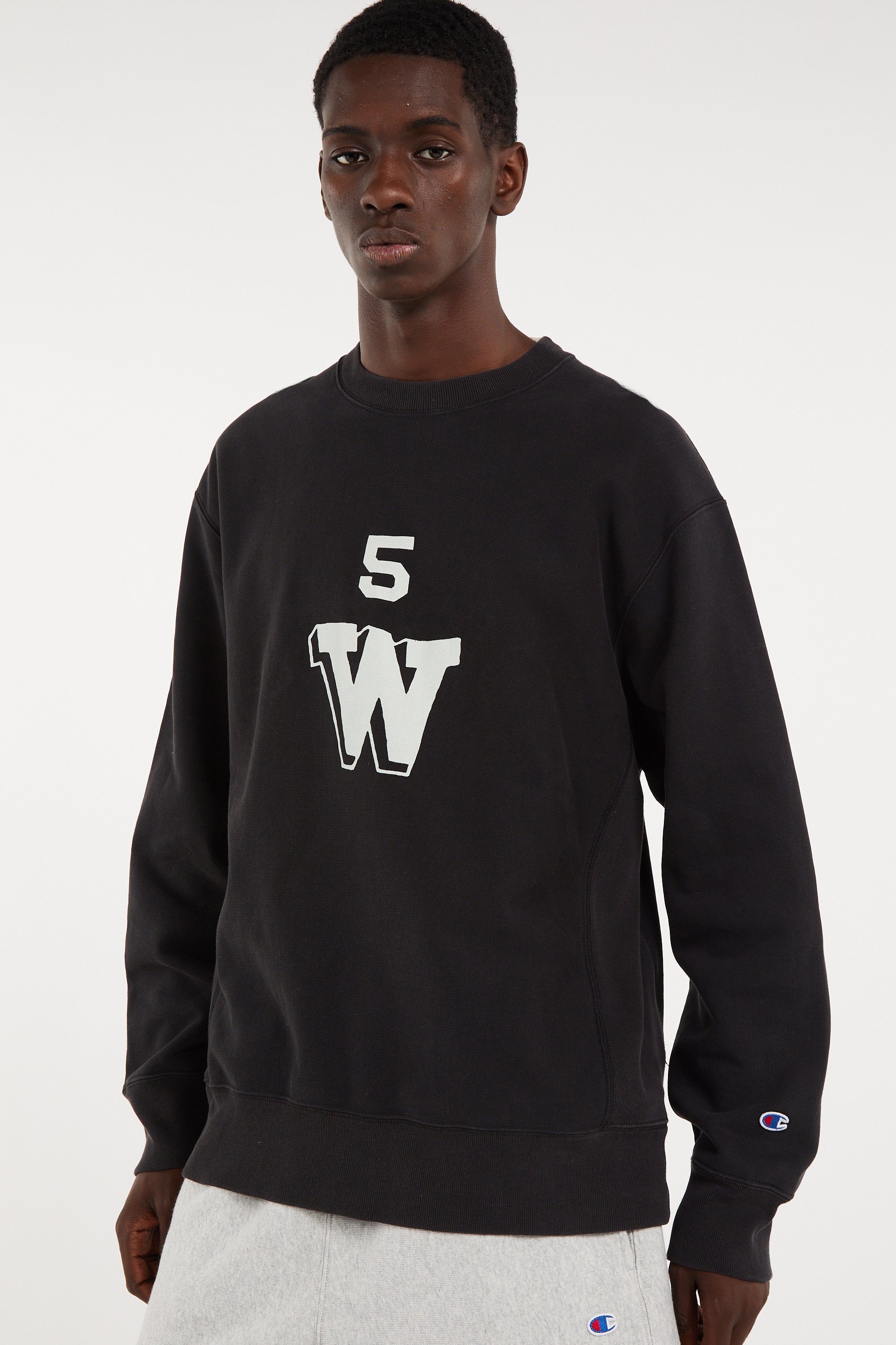 Sweat col rond ample sérigraphié | Noir CHAMPION Homme