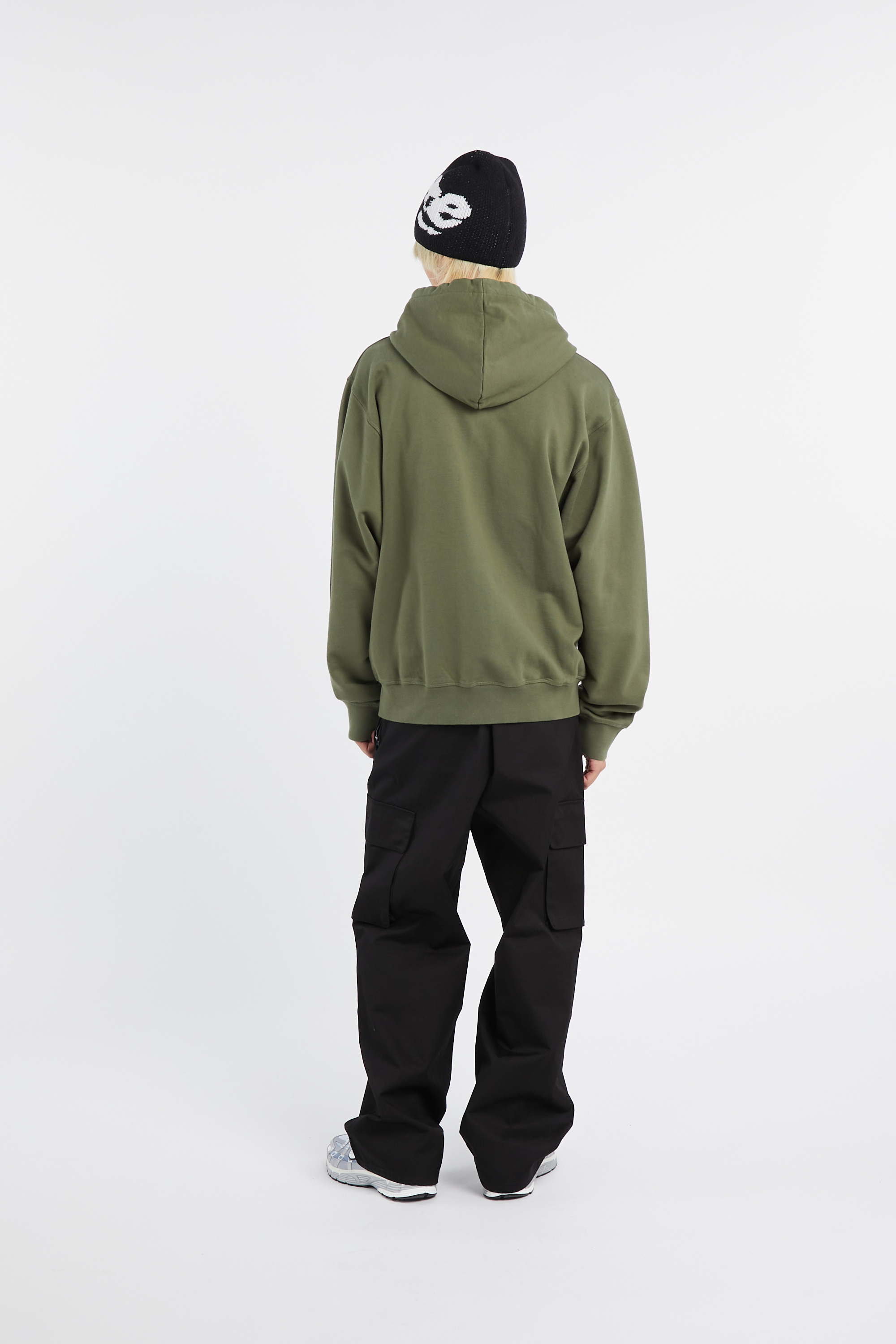 Hoodie zippé Kaki