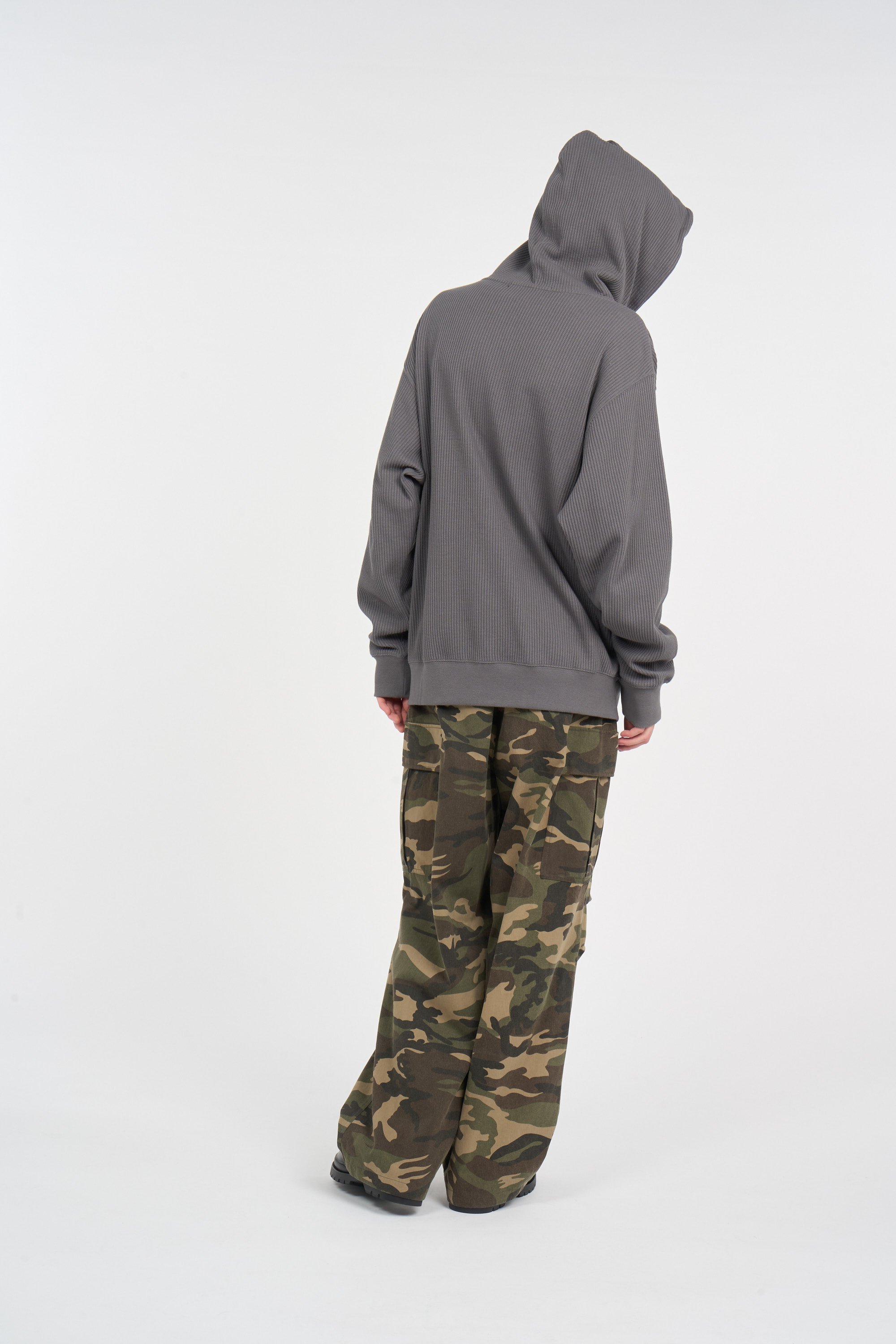 Zippered hoodie Black