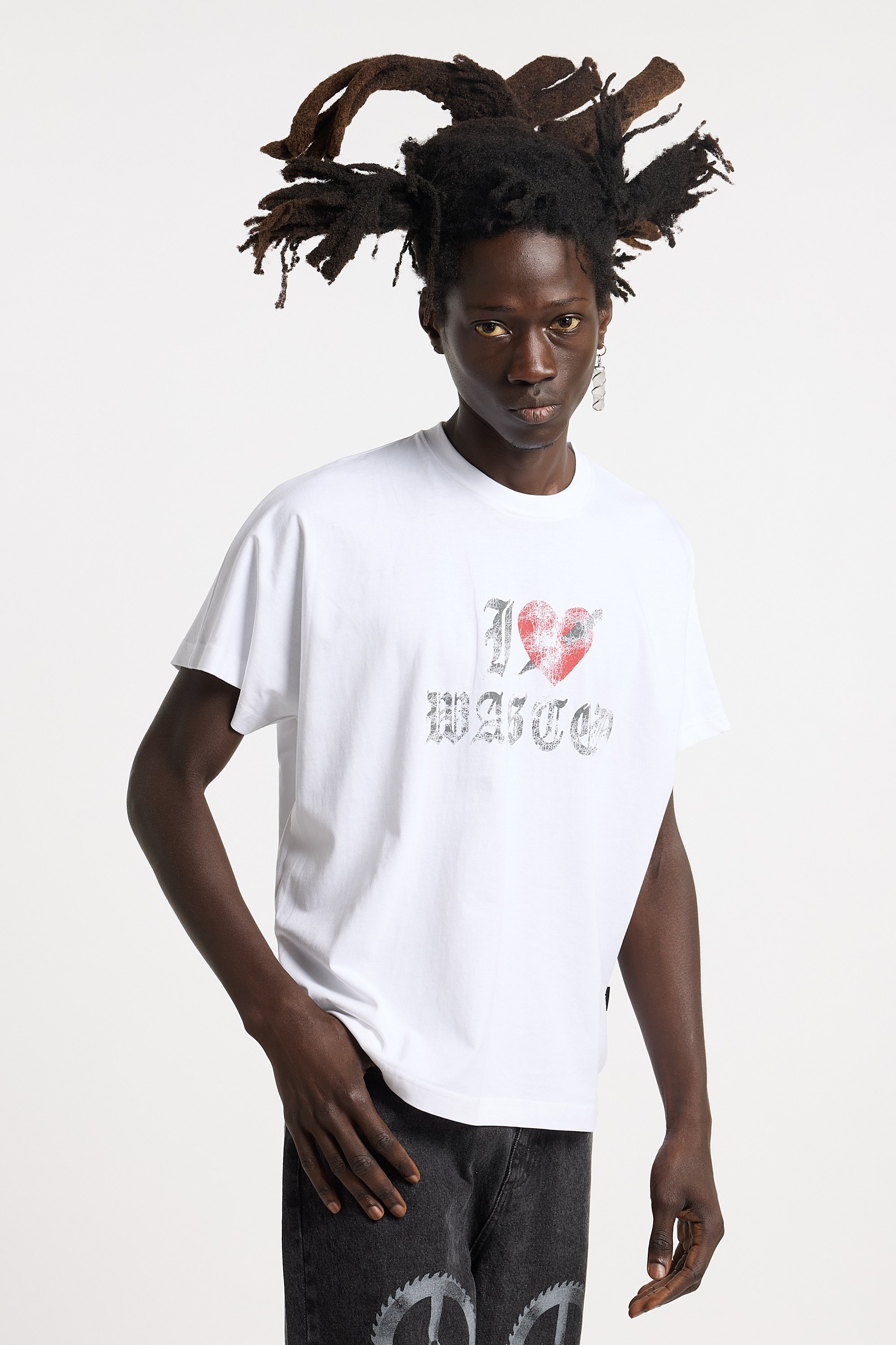 Regular-fit round-neck cotton T-shirt | White WASTED Men