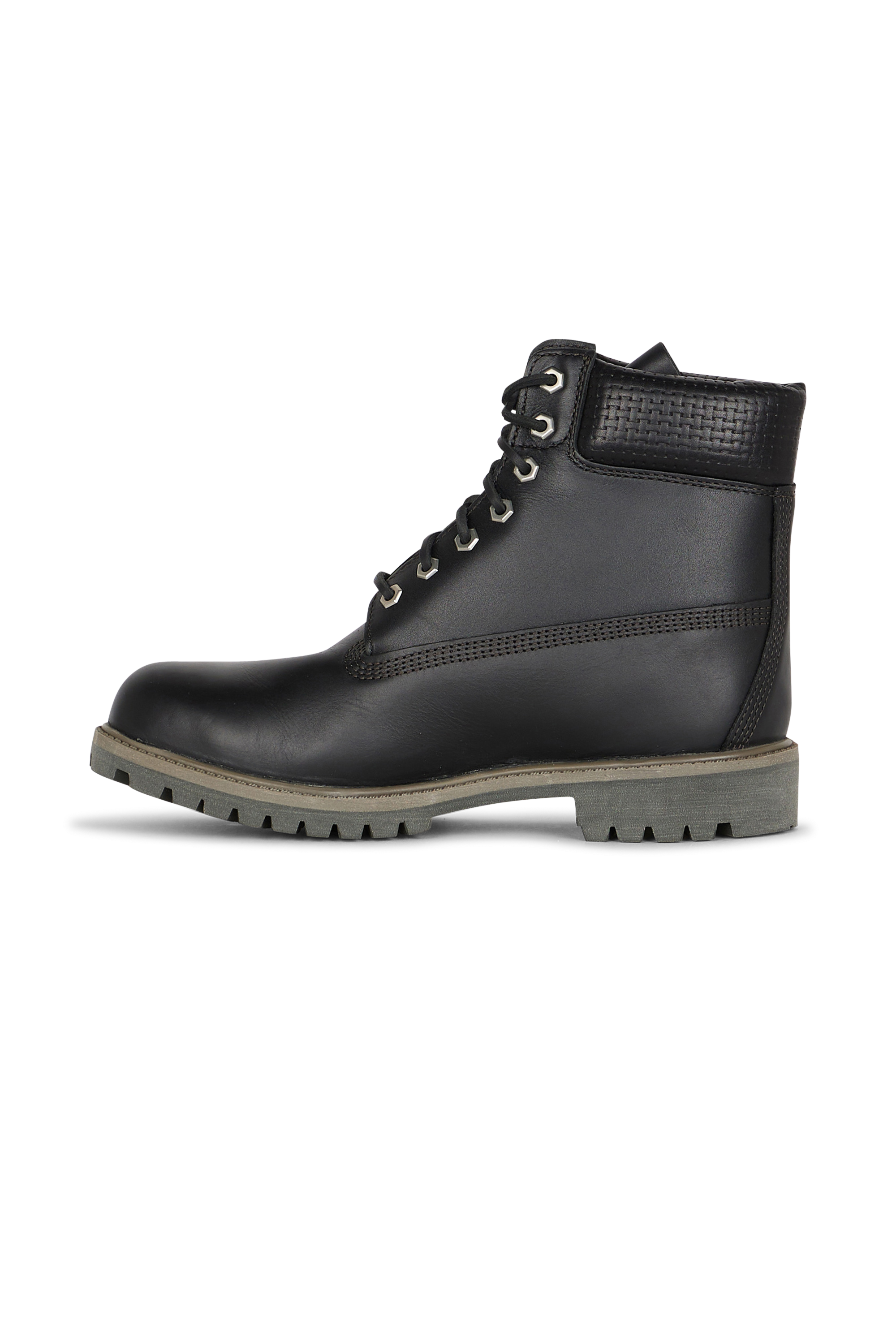 Heeled leather mid-calf boots Black